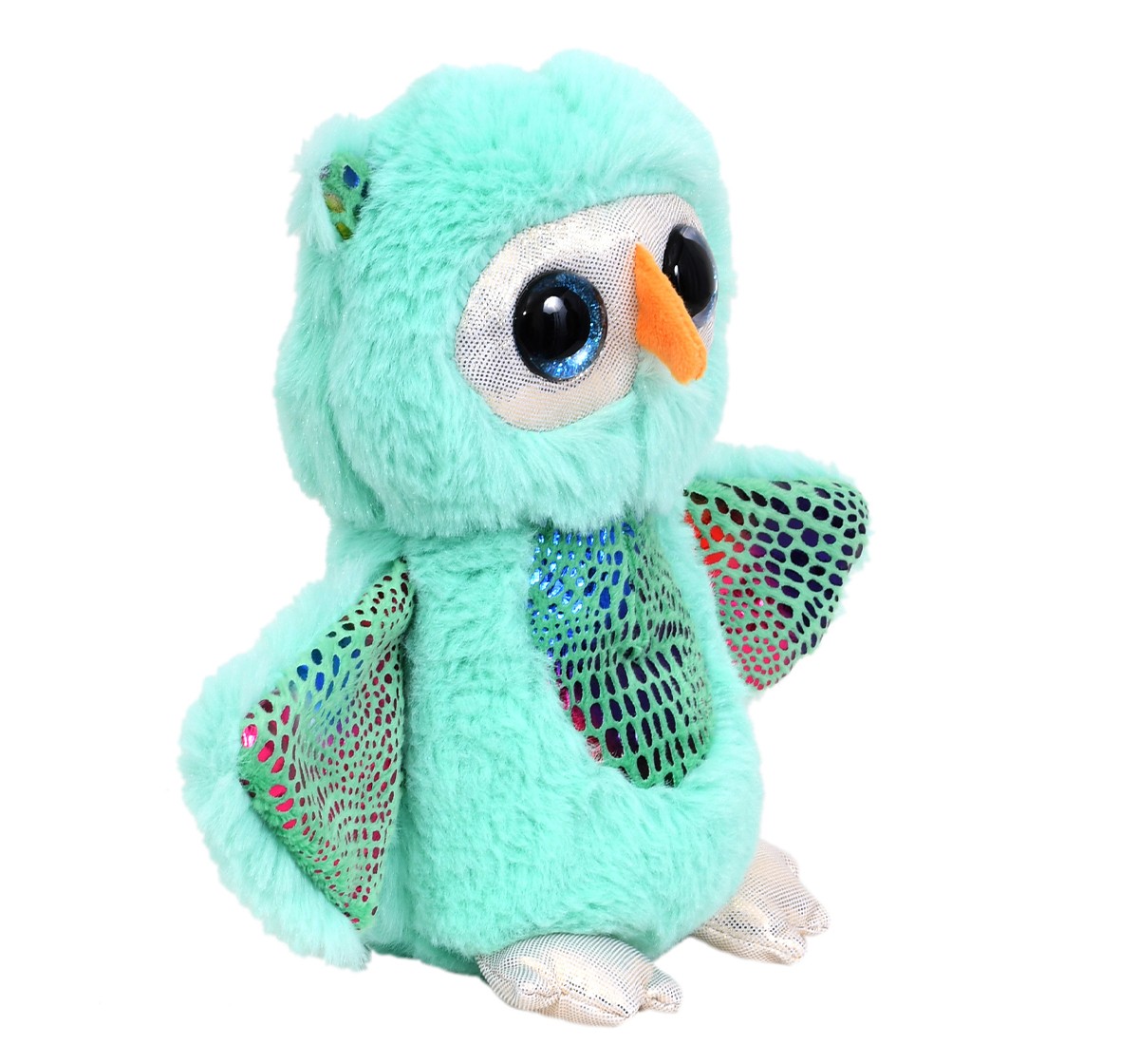 Mirada Blue Foil Plush Stuffed Owl with Wings Owl Soft Toy, 18 cm, 3Y+, Blue