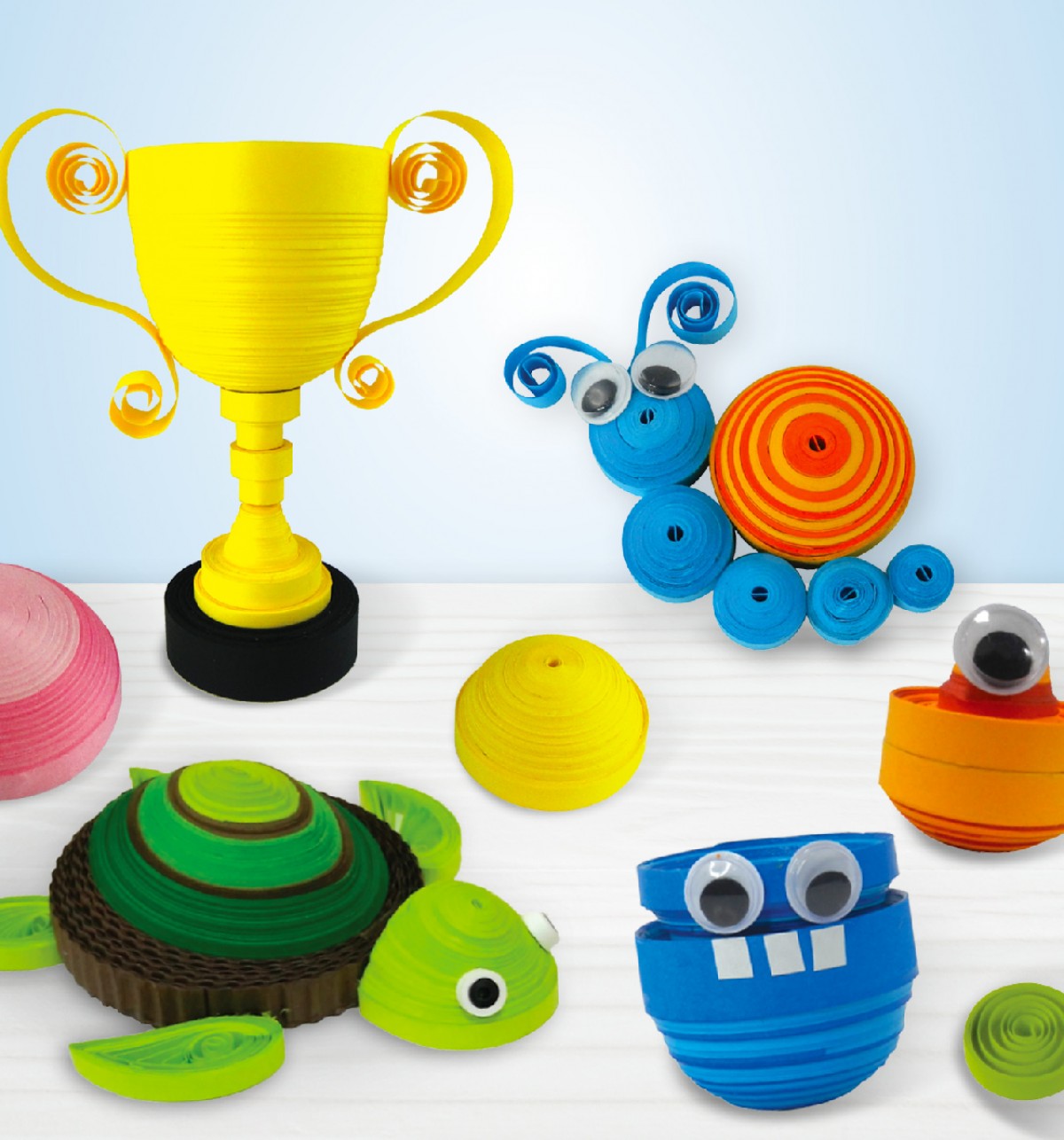 Imagimake Super Quiller Spyrosity, Spyrosity 3D Crinklers Explore Quilling Based Creative Toy and Activity Set, Kids for 3Y+, Multicolour