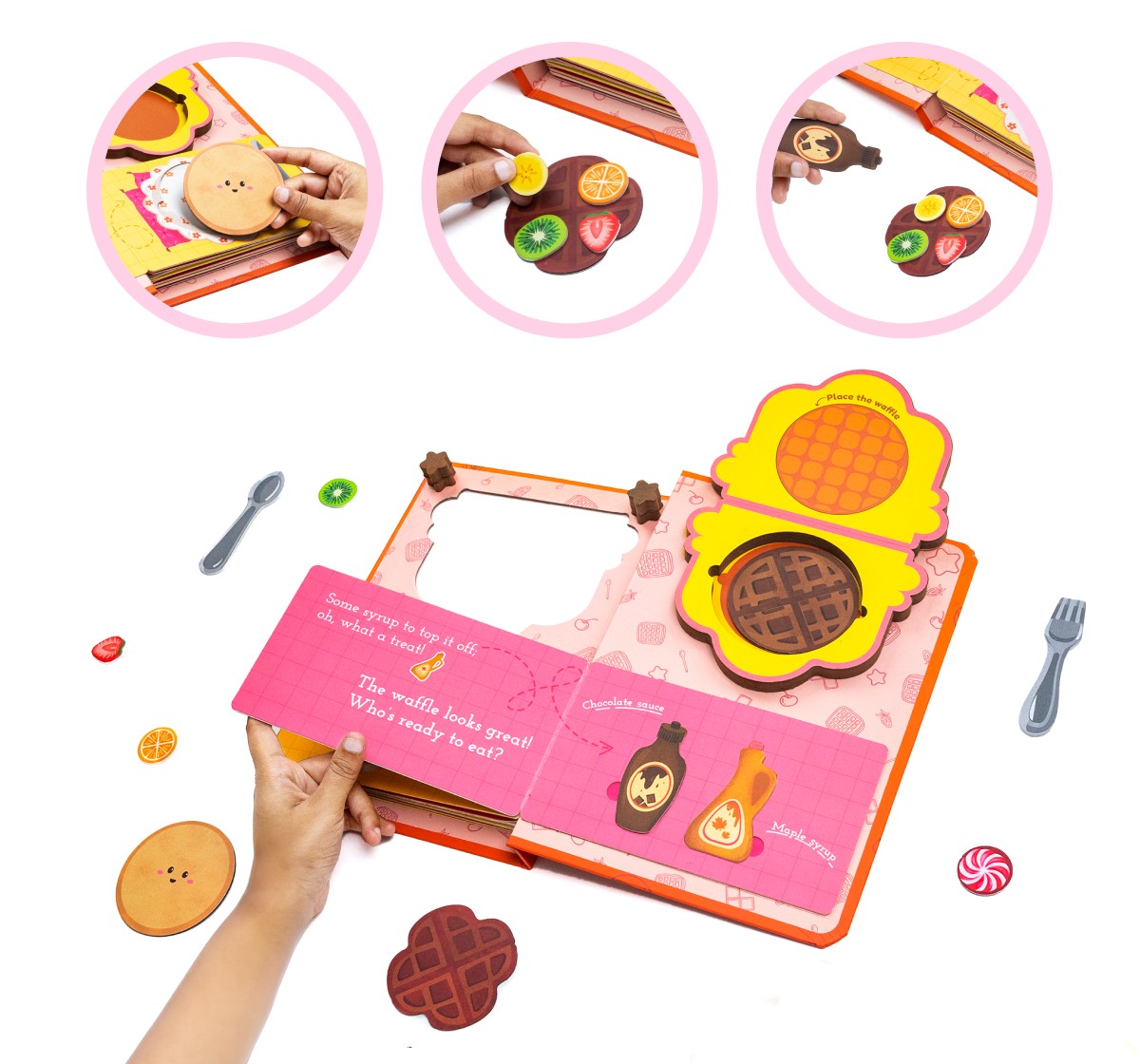Dabble Kitchen Playset by Playshifu for Pretend Play, Who Wants Waffles, Kids Kitchen playset, Kids for 3Y+, Multicolour