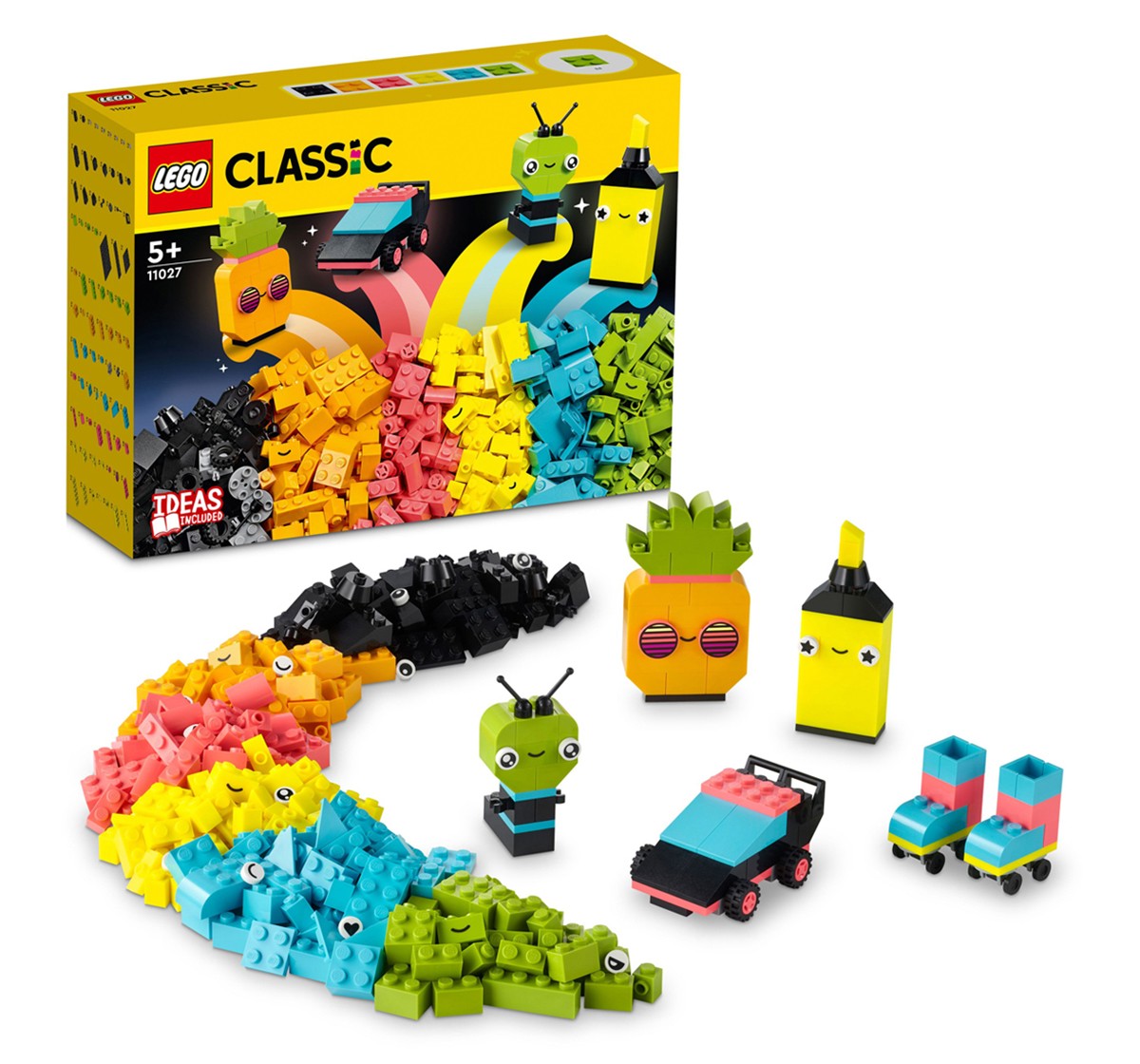 LEGO Classic Creative Neon Fun 11027 Building Toy Set 333 Pieces Multicolour 5Y+