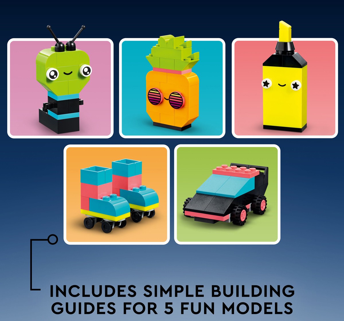 LEGO Classic Creative Neon Fun 11027 Building Toy Set 333 Pieces Multicolour 5Y+