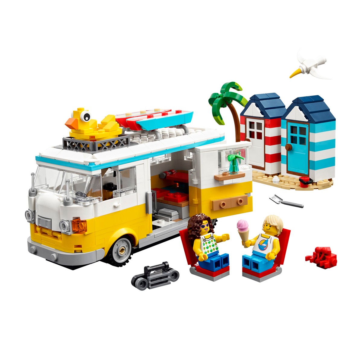 LEGO Creator Beach Camper Van 31138 Building Toy Set 556 Pieces Multicolour 8Y+