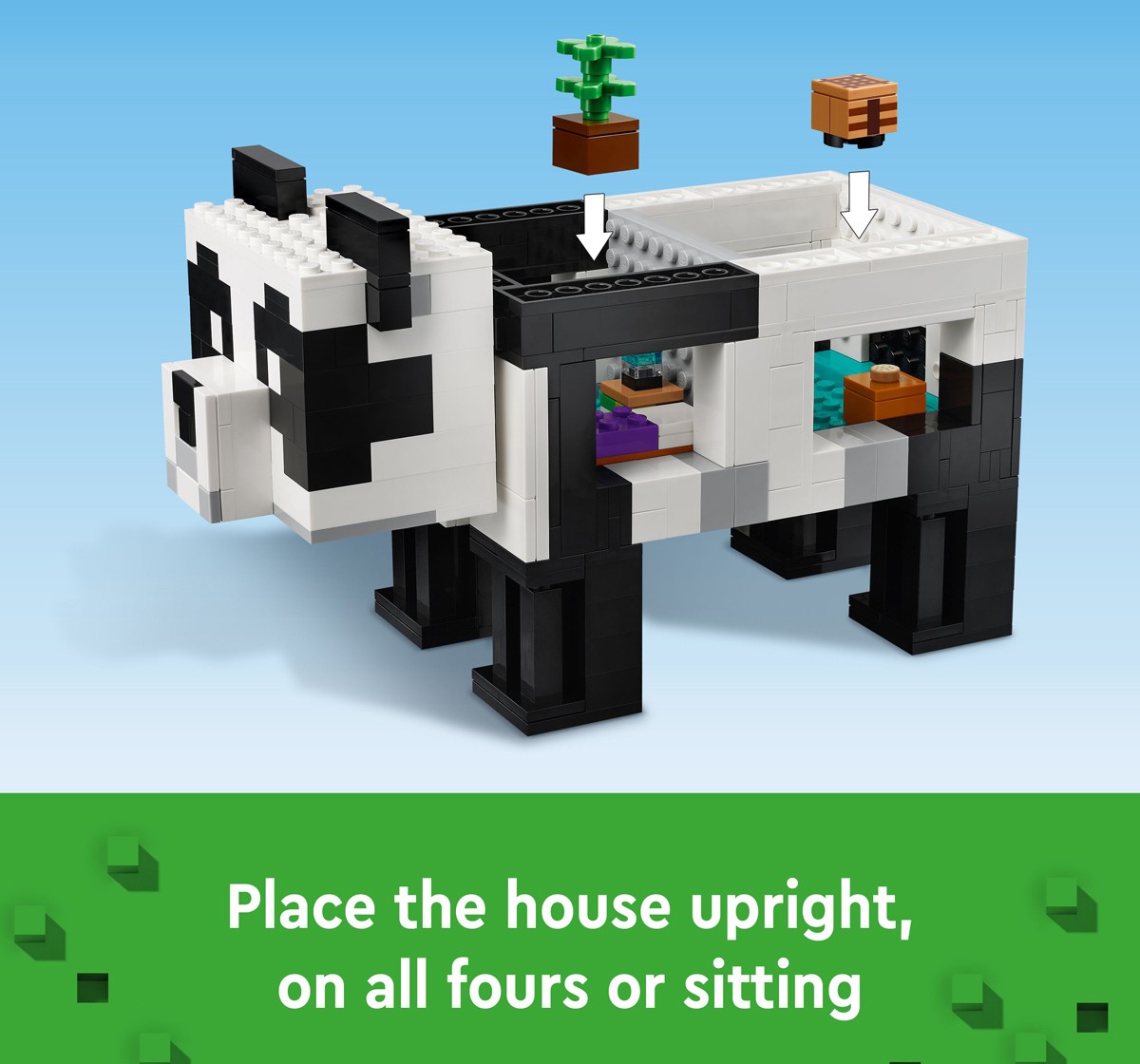 LEGO Minecraft The Panda Haven 21245 Building Toy Set 553 Pieces Multicolour 8Y+