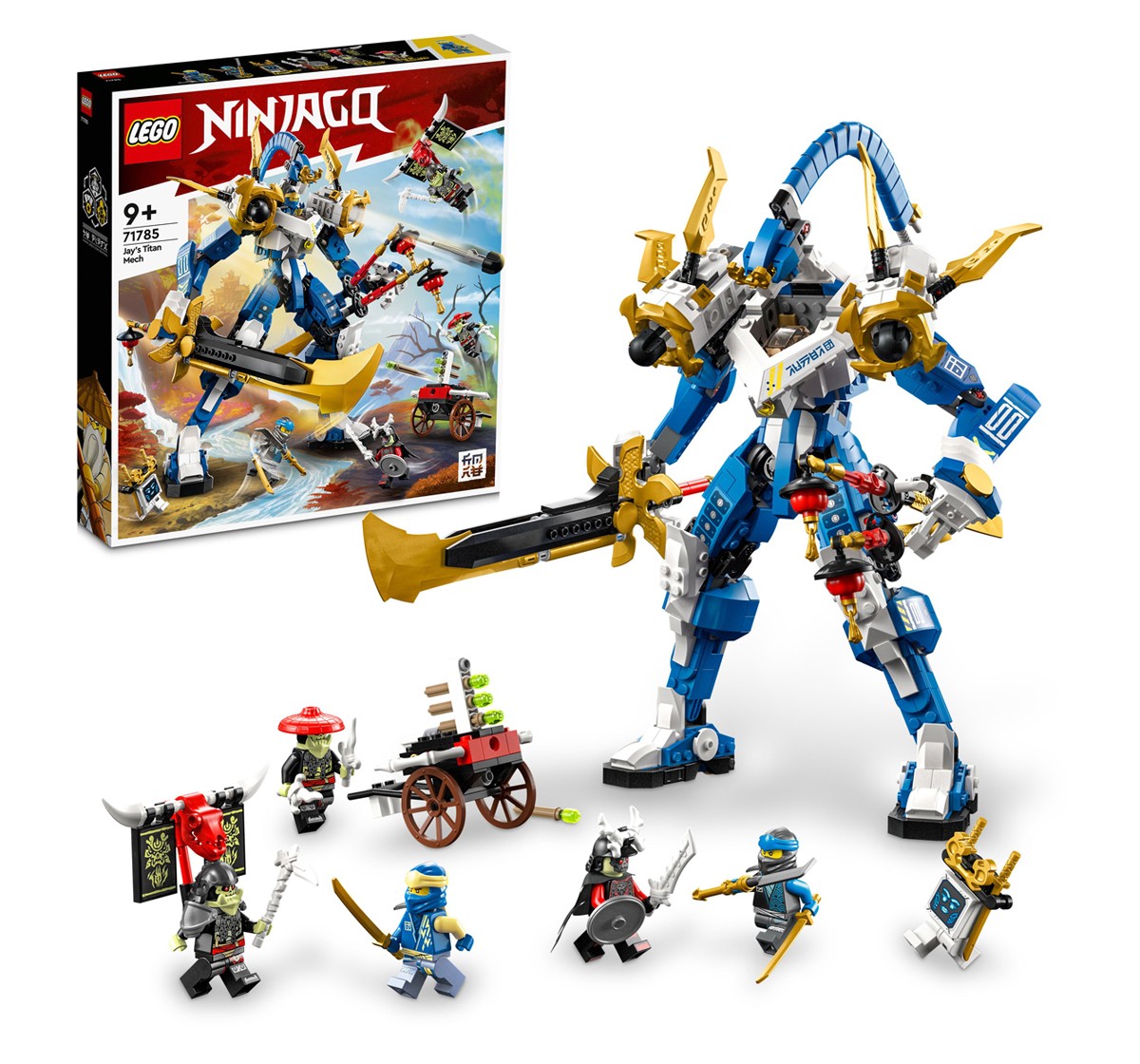 LEGO NINJAGO Jay’s Titan Mech 71785 Building Toy Set 794 Pieces Multicolour 9Y+