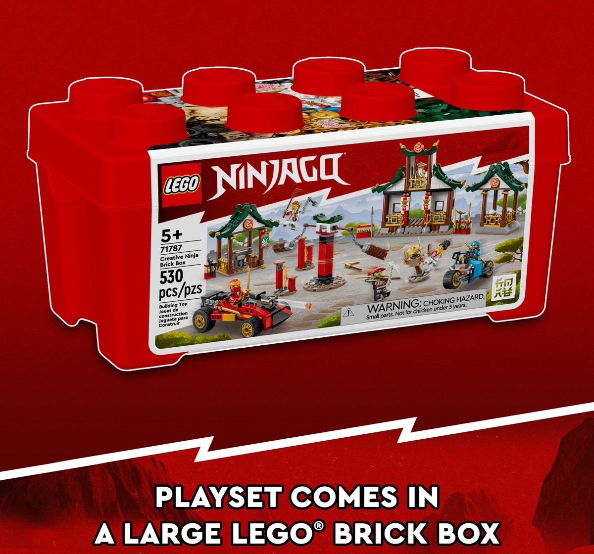 LEGO NINJAGO Creative Ninja Brick Box 71787 Building Toy Set 530 Pieces Multicolour 5Y+