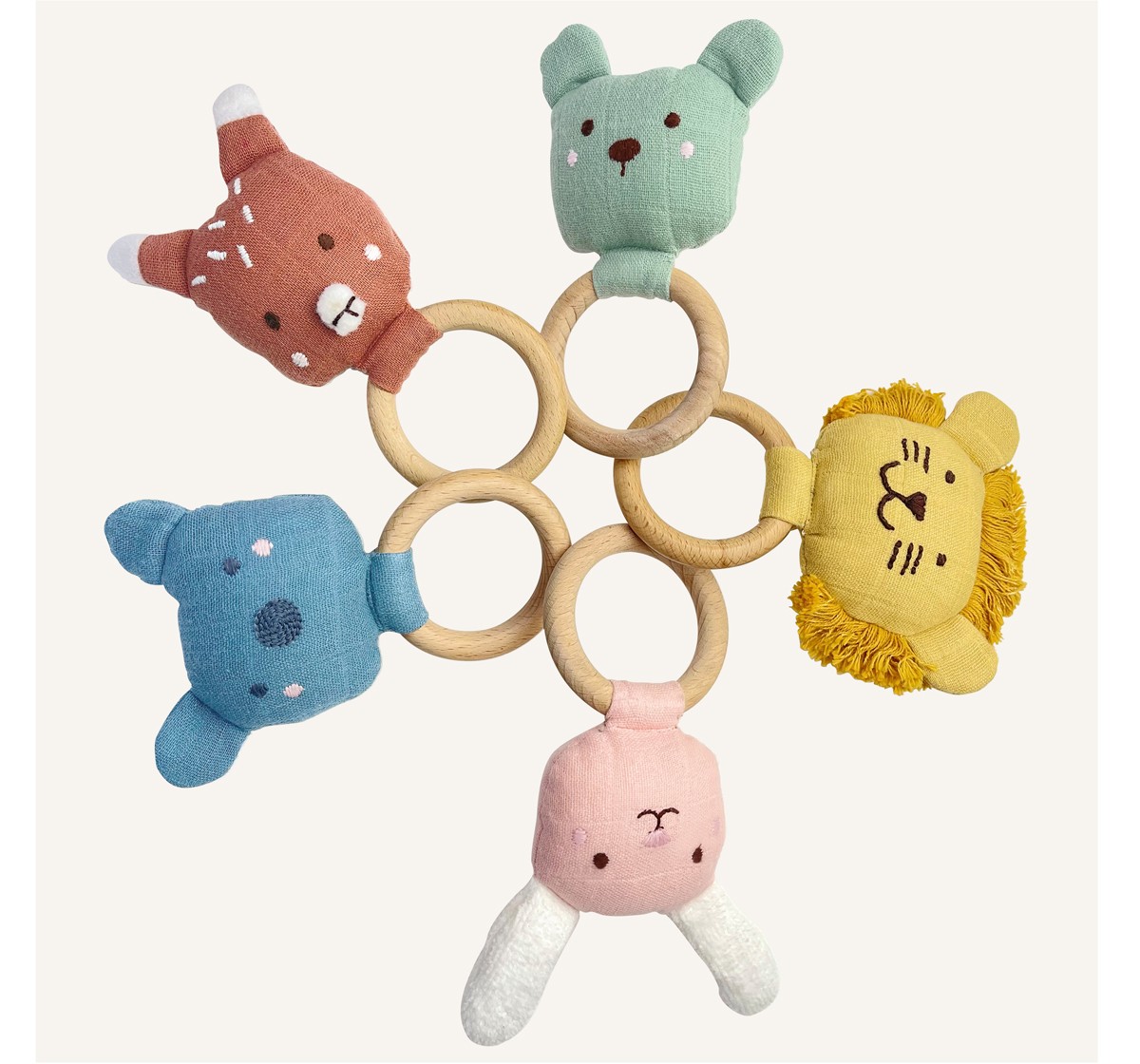 Abracadabra Organics Collectible Teether, Sensory Exploration and Teething Relief with Easy to Hold Handles, 0Y+ Yellow