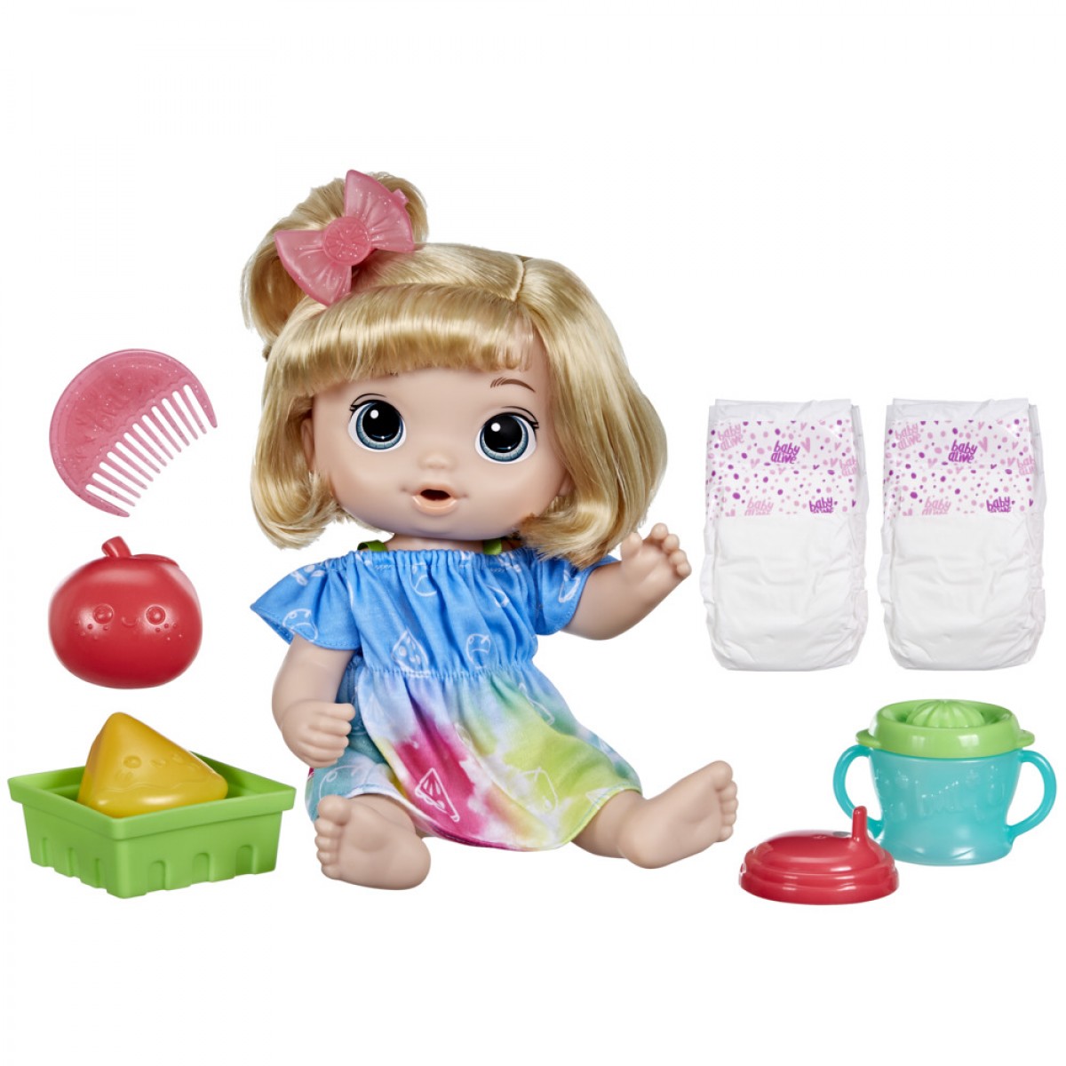 Baby Alive Fruity Sips Doll, 12 Inch, 3Yrs+