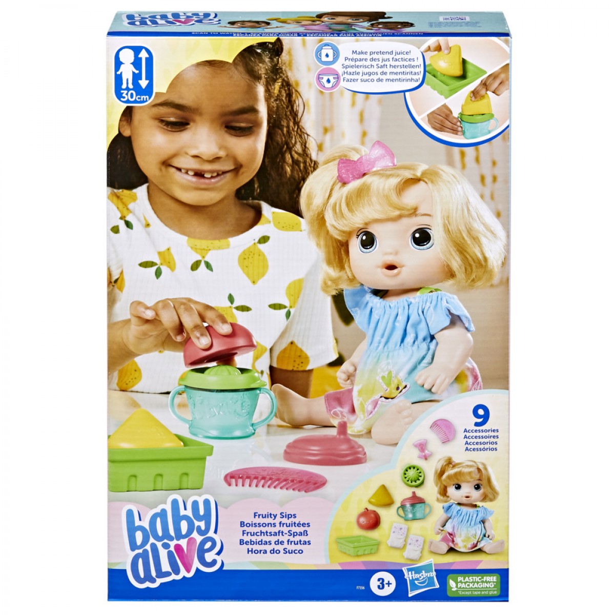 Baby Alive Fruity Sips Doll, 12 Inch, 3Yrs+