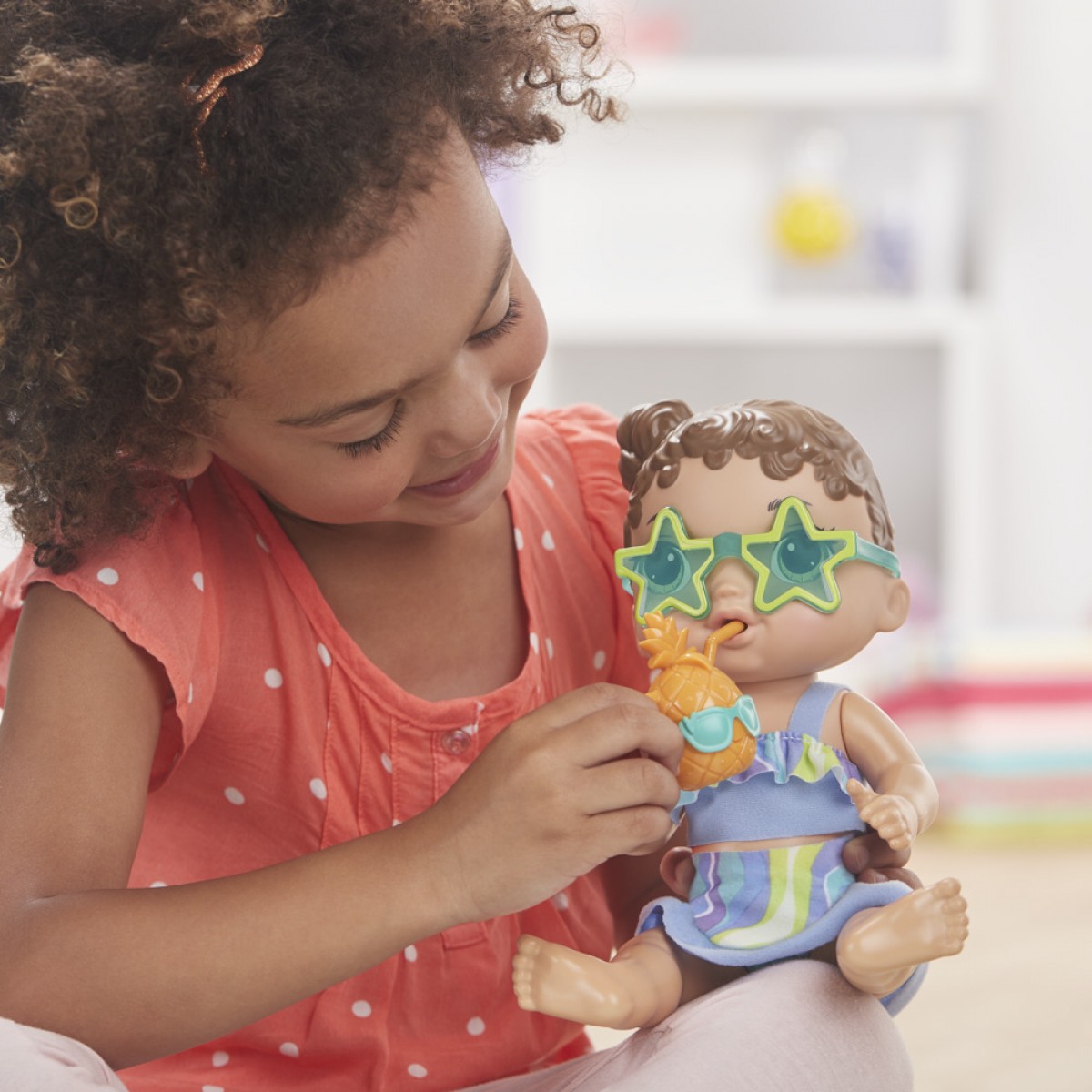 Baby Alive Sun 'N Sand Baby Brown Hair Doll With Beach Outfit And 5 Accessories, Toy For Kids Ages 3 Years Old And Up