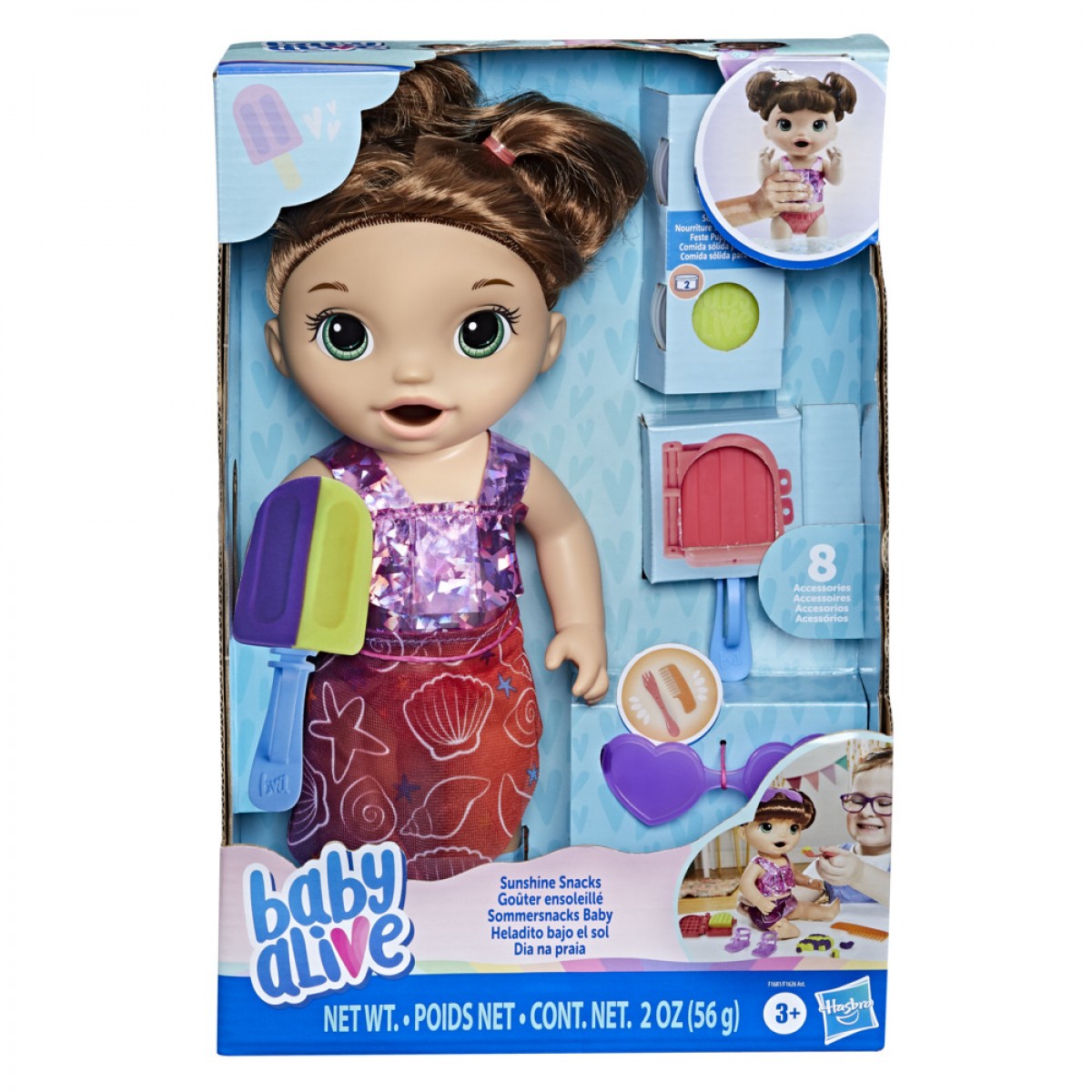 Baby Alive Sunshine Snacks Doll, Eats & Poops, 3Yrs+