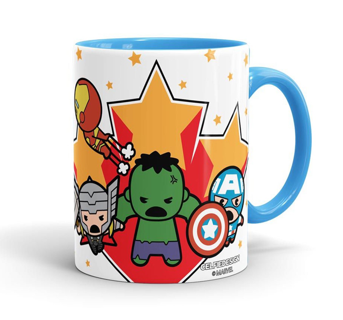 Macmerise First Avengers Kawaii Coffee Mugs Blue Multicolour 12Y+