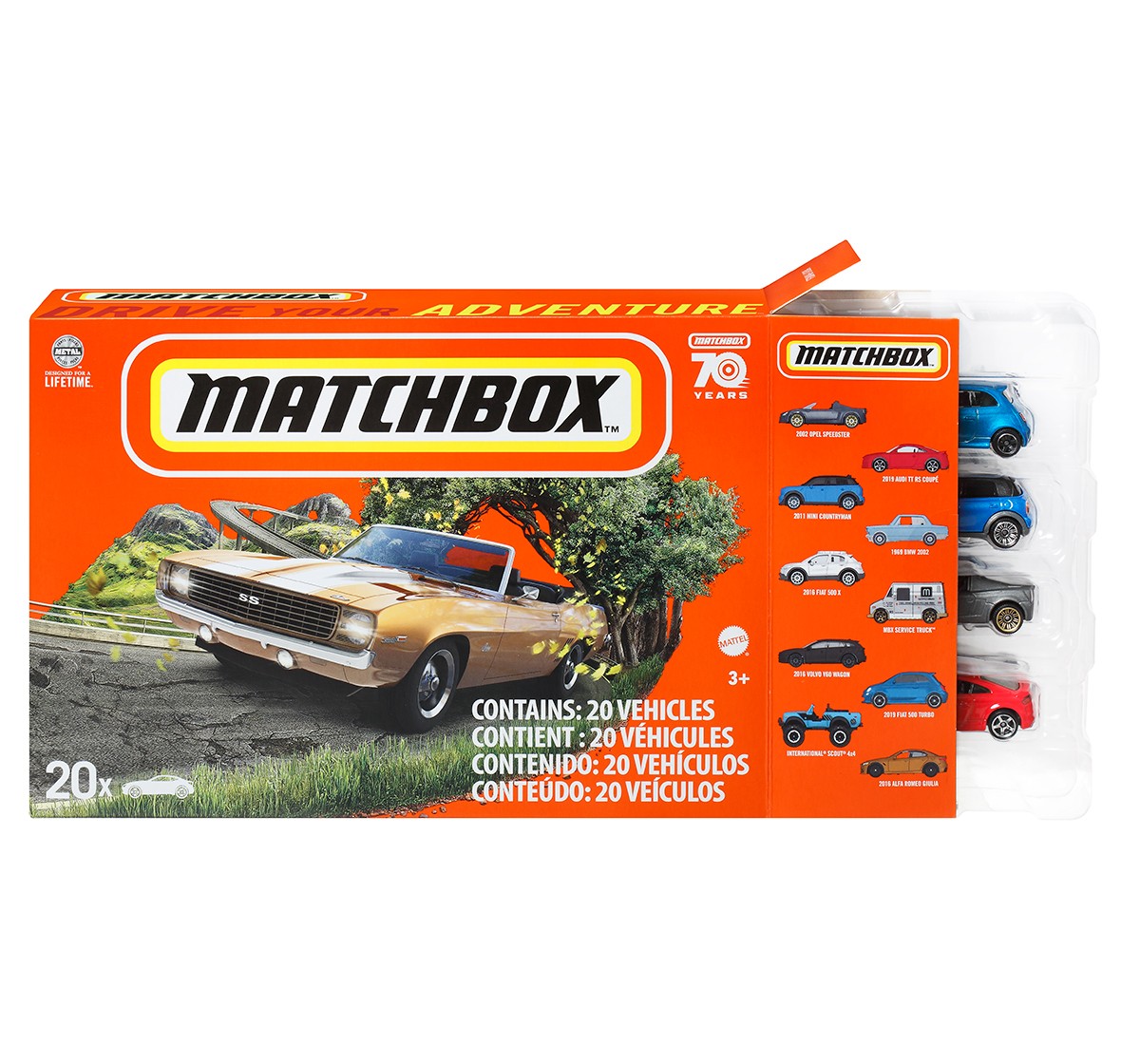 Matchbox Adventure 20 Pack 1:64 Cars And Trucks, 3Y+, Multicolour