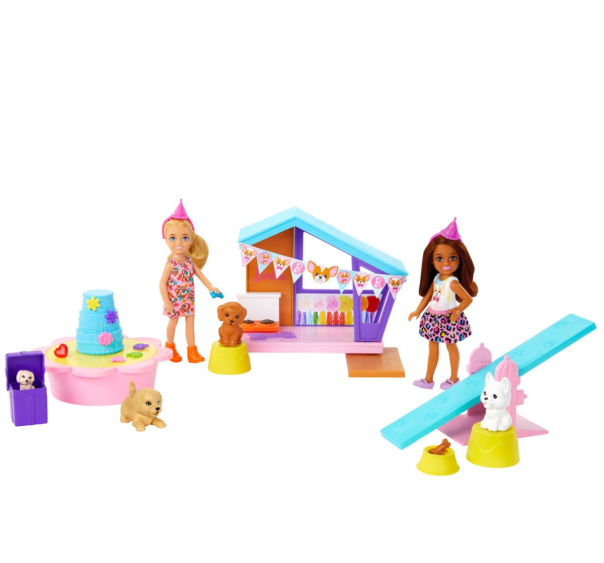 Barbie Celebration Fun Puppy Party Birthday Capsule Doll, Kids for 3Y+, Multicolour