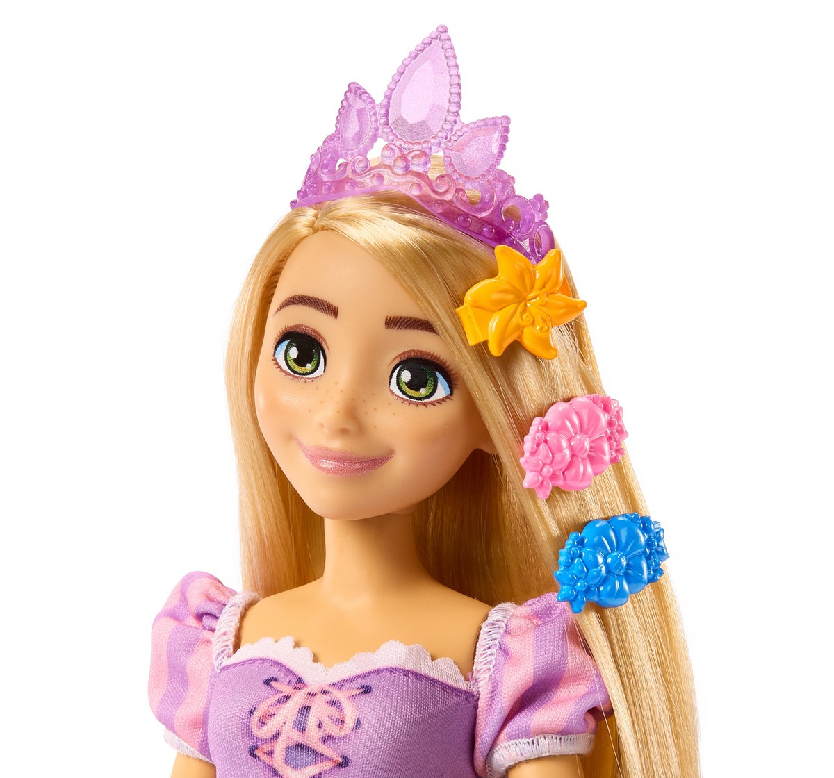 Disney Princess Toys, Rapunzel and Flynn Rider Dolls with Pascal Figure and 9 Hair-Styling Pieces, Inspired by The Movie, Kids for 3Y+, Multicolour