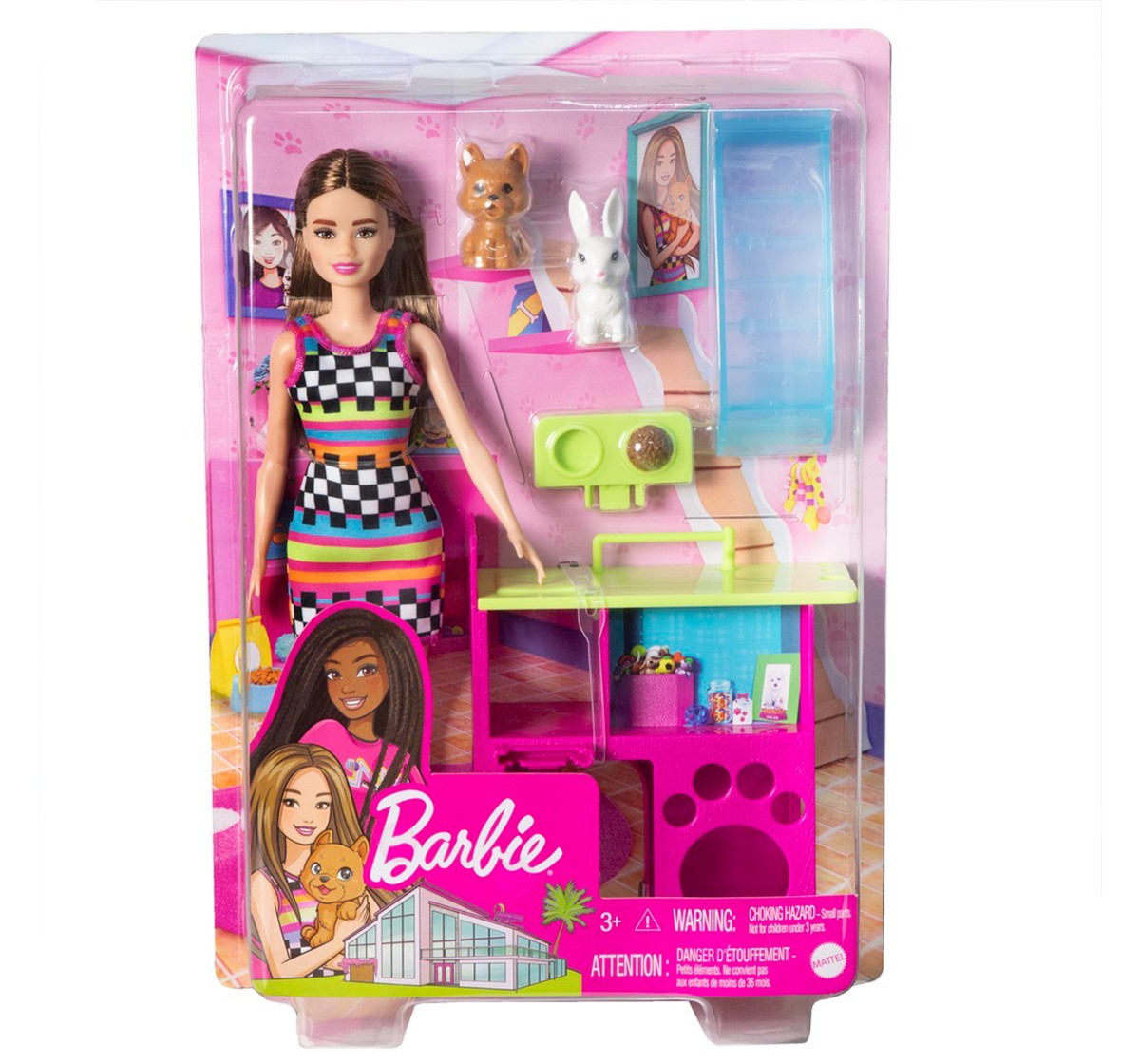 Barbie Doll Pet Playset, 3Y+, Multicolour