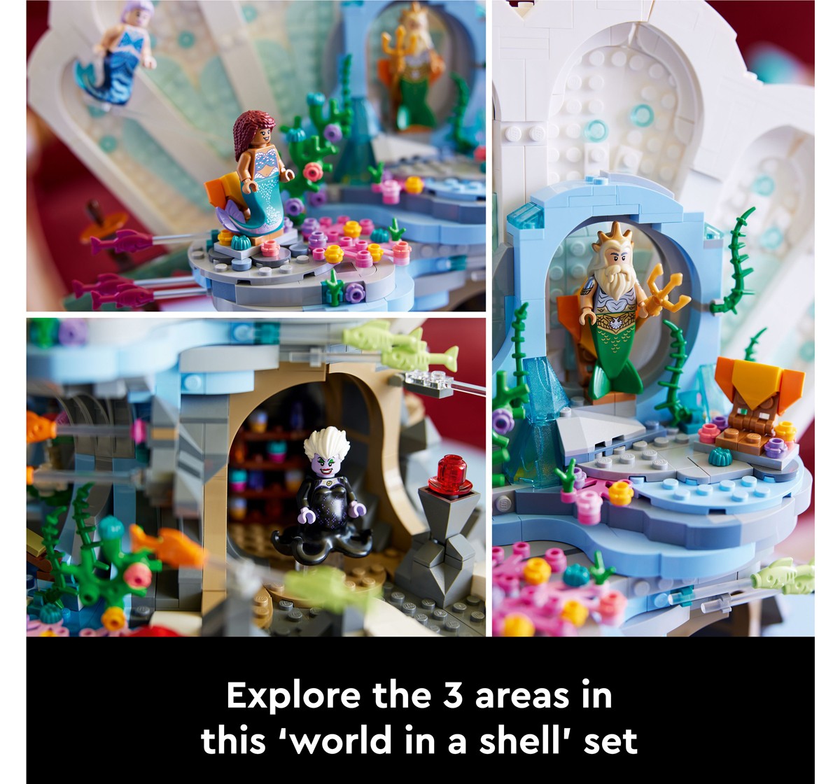 LEGO Disney The Little Mermaid Royal Clamshell 43225 Building Set (1,808 Pieces), 18Y+