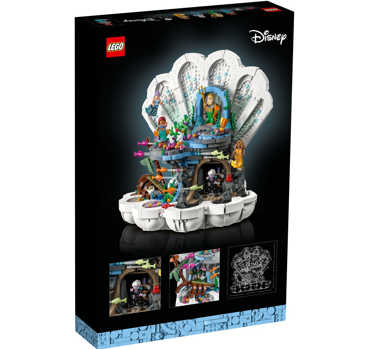 LEGO Disney The Little Mermaid Royal Clamshell 43225 Building Set (1,808 Pieces), 18Y+