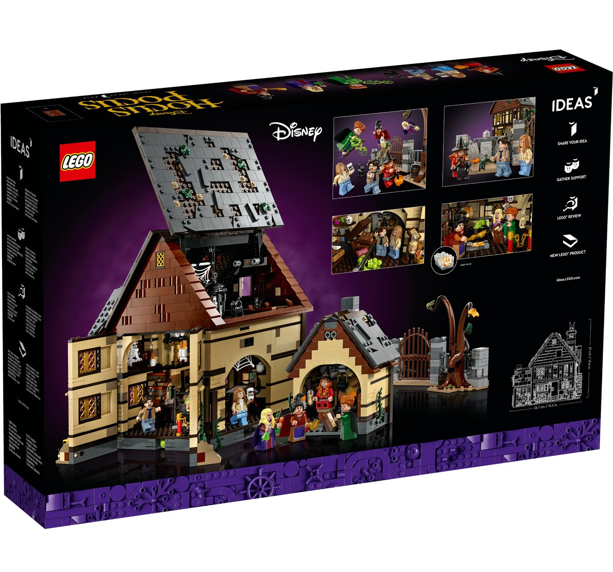 LEGO Ideas Disney Hocus Pocus: The Sanderson Sisters' Cottage 21341 (2,316 Pieces), 18Y+