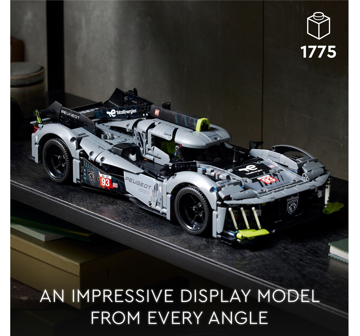 LEGO Technic PEUGEOT 9X8 24H Le Mans Hybrid Hypercar 42156 Building Kit (1,775 Pieces), 18Y+