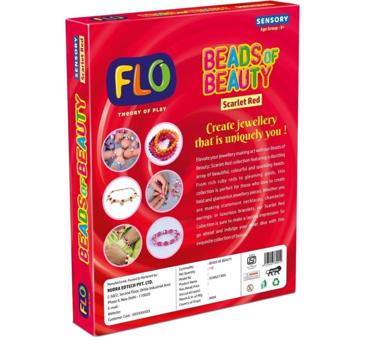Flo Beads Of Beauty: Scarlet Red DIY fashion kit for kids Multicolour 8Y+