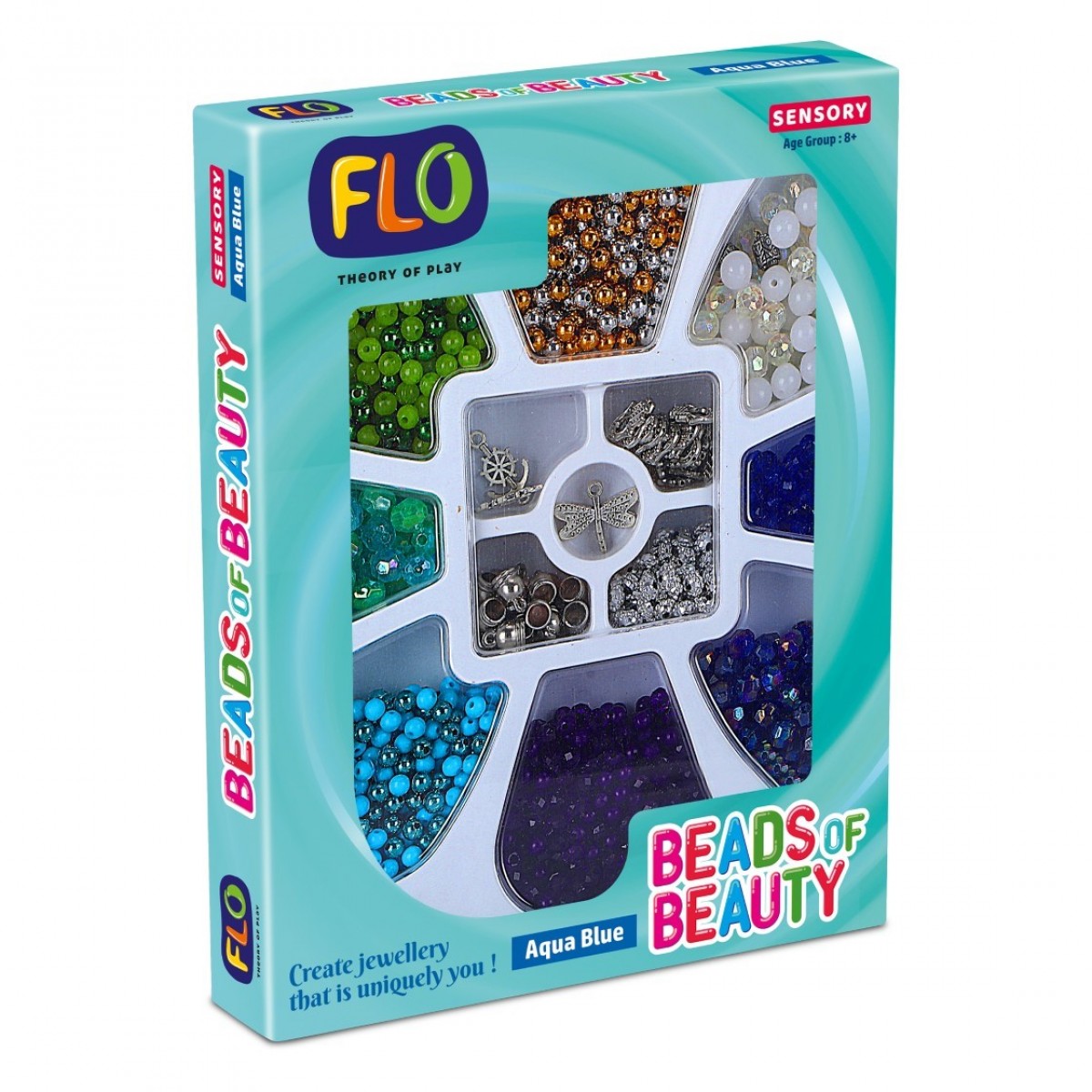 Flo Beads Of Beauty: Aqua Blue DIY fashion kit for kids Multicolour 8Y+
