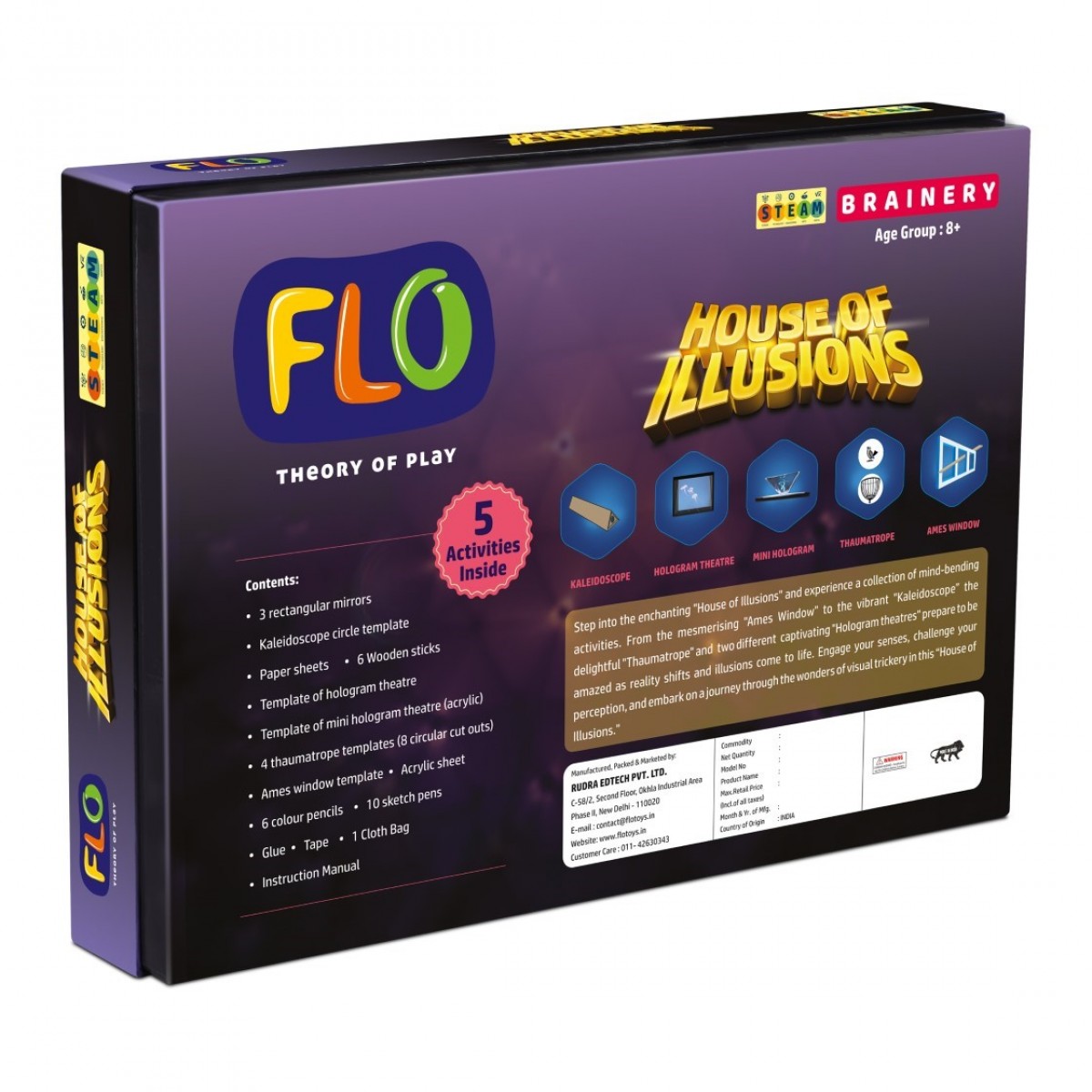 Flo House Of Illusions science kit for kids Multicolour 8Y+