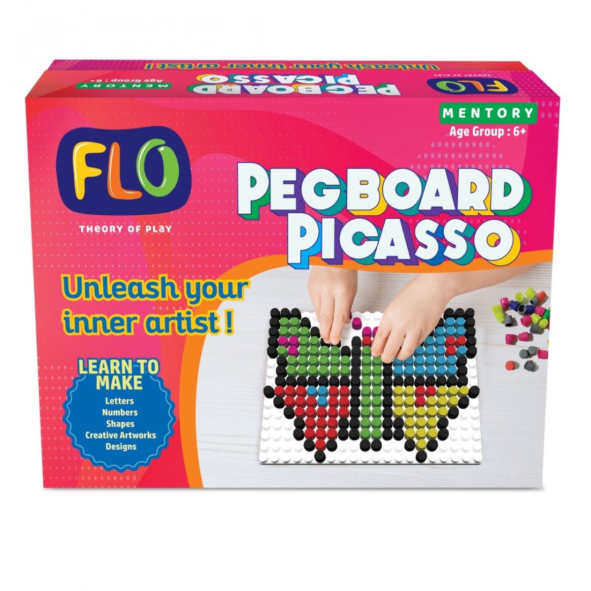 Flo Peg Board Picasso learning kit for kids Multicolour 6Y+