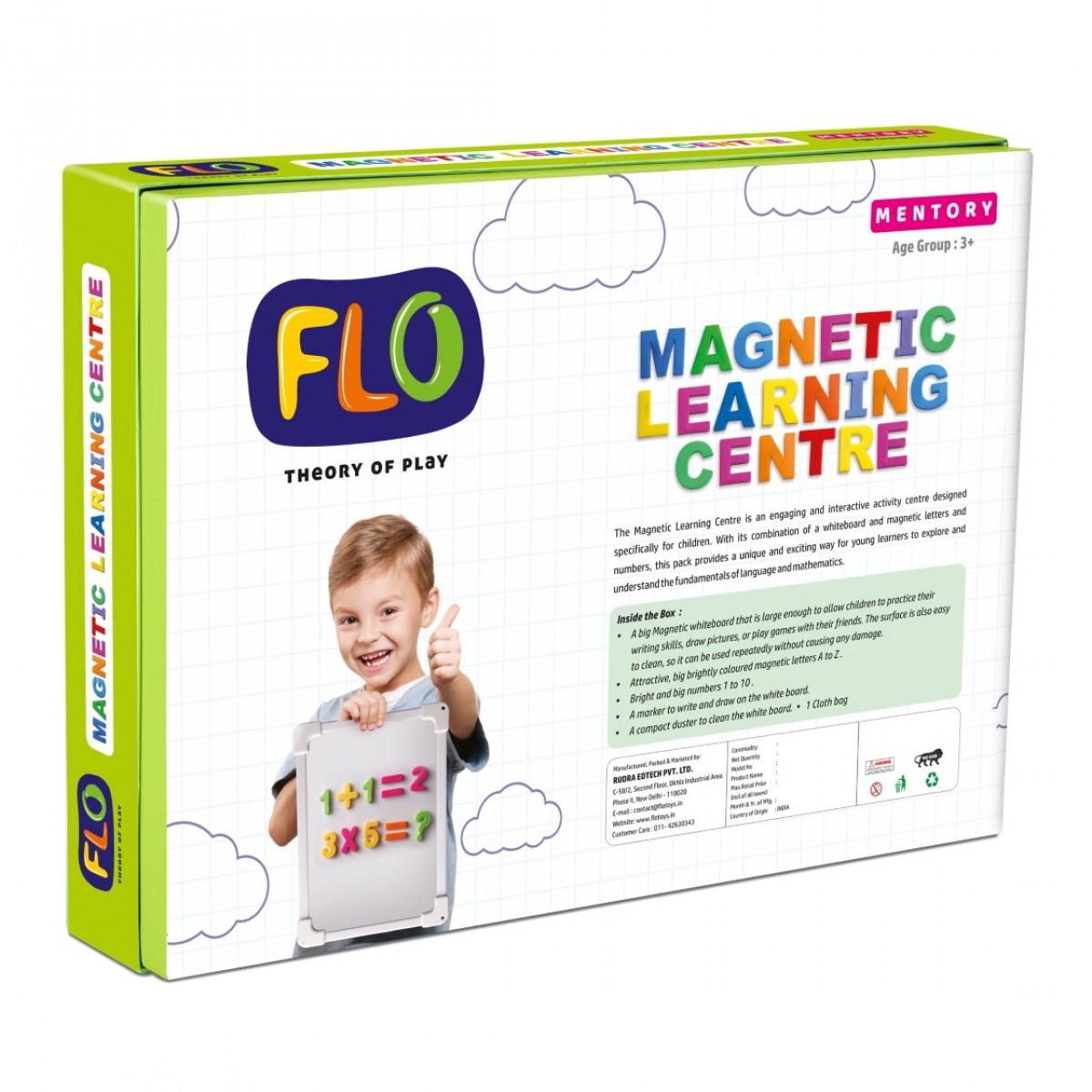 Flo Magnetic Learning Centre learning kit for kids Multicolour 3Y+