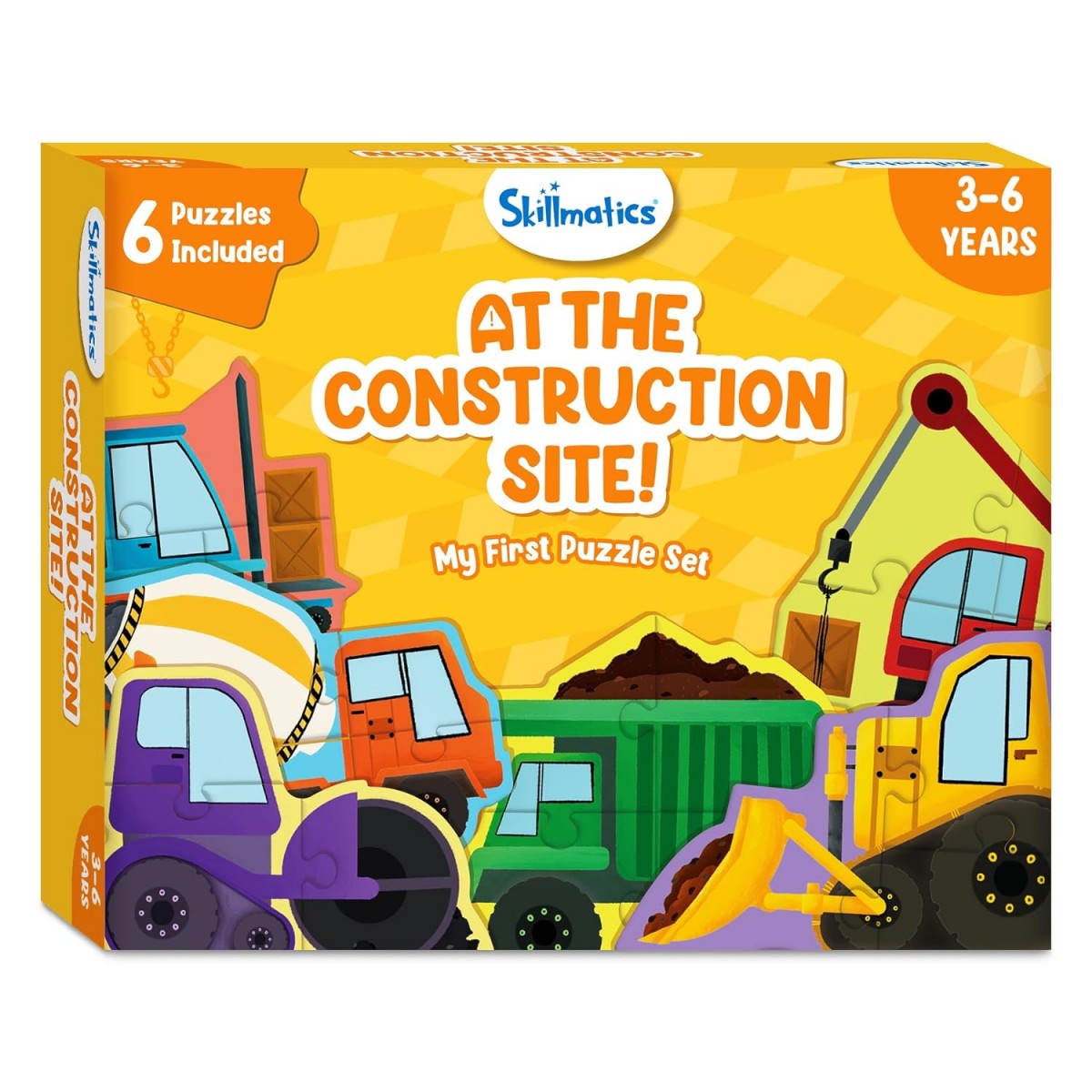 Skillmatics My First Puzzle Set At The Construction, 3Y+, Multicolour