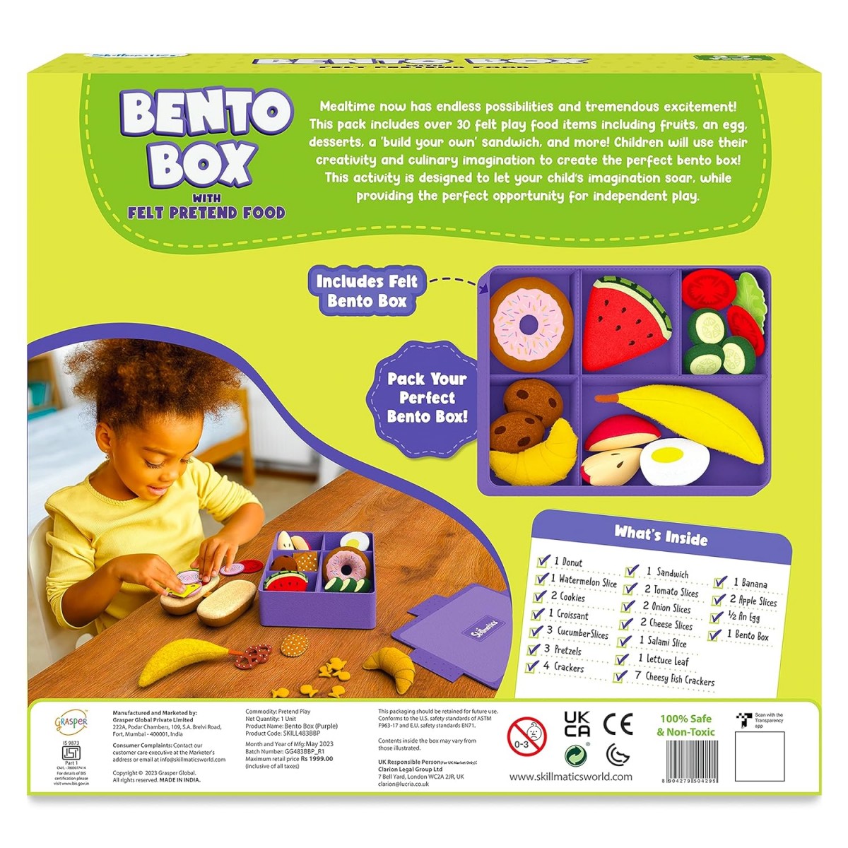 Skillmatics Bento Box Purple, 3Y+, Multicolour
