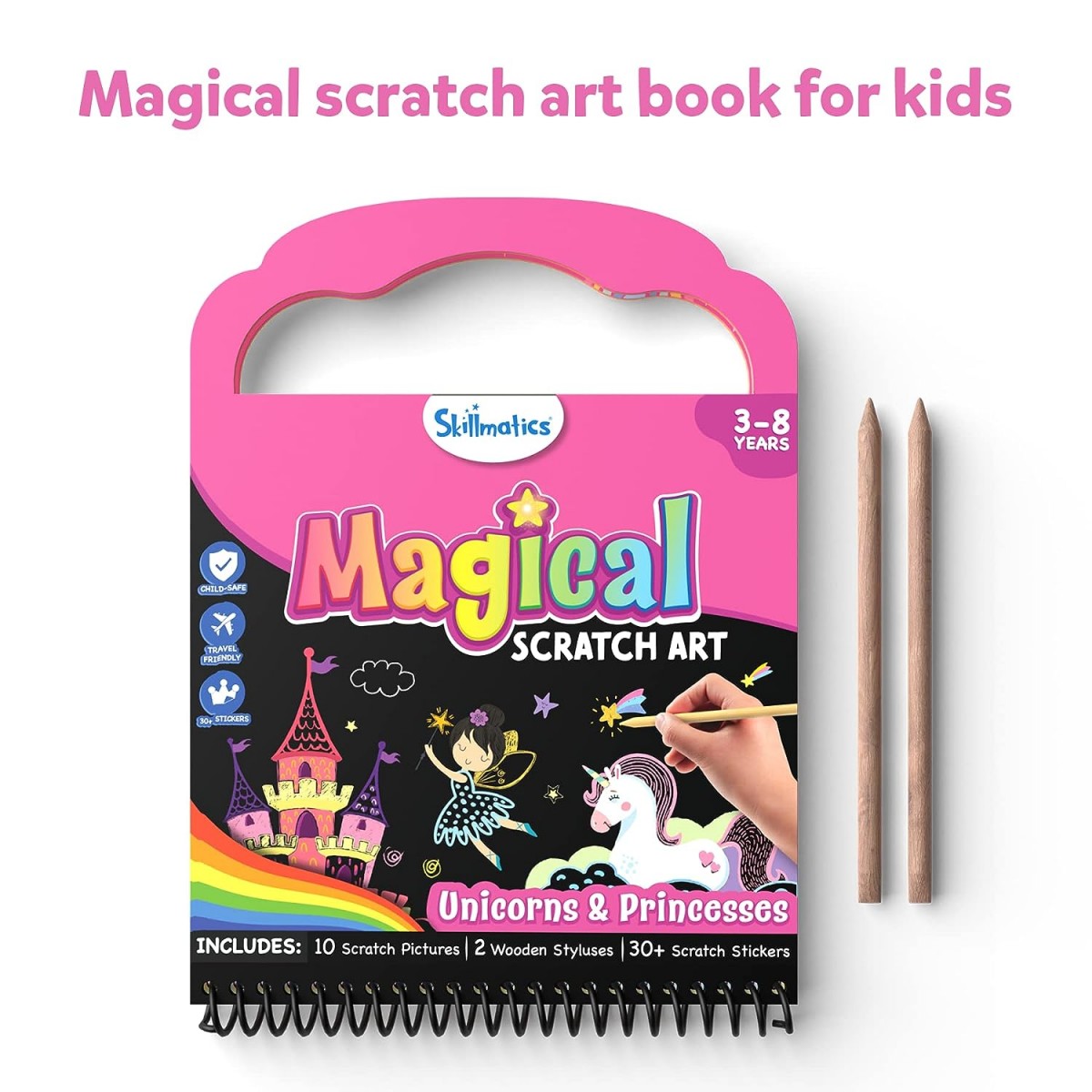 Skillmatics Magical Scratch Unicorns & Princesses, 3Y+, Multicolour