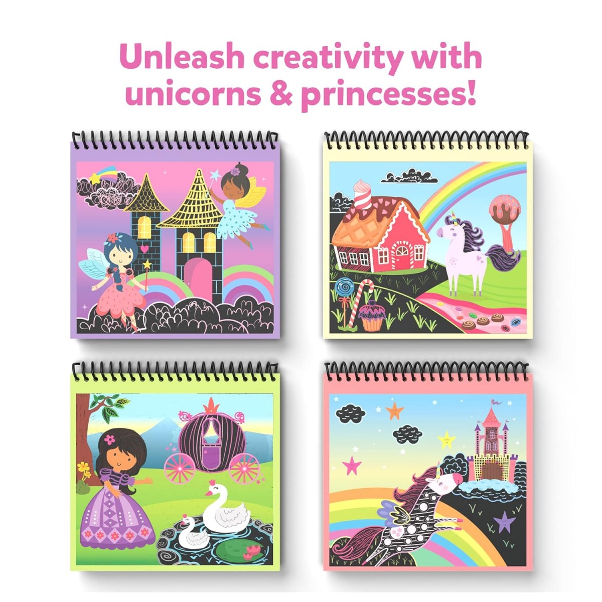 Skillmatics Magical Scratch Unicorns & Princesses, 3Y+, Multicolour