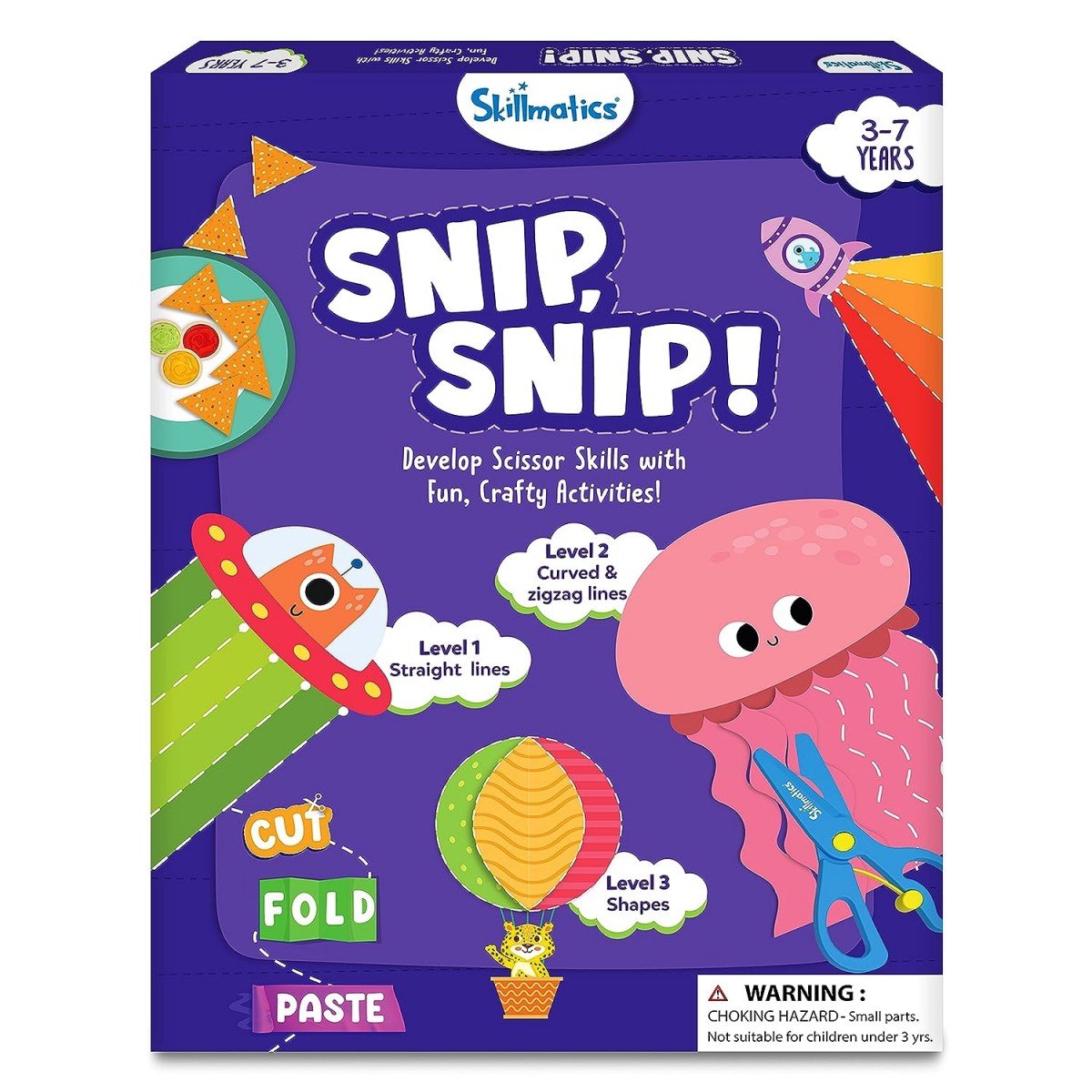 Skillmatics Snip Snip Art & Craft Kit, 3Y+, Multicolour