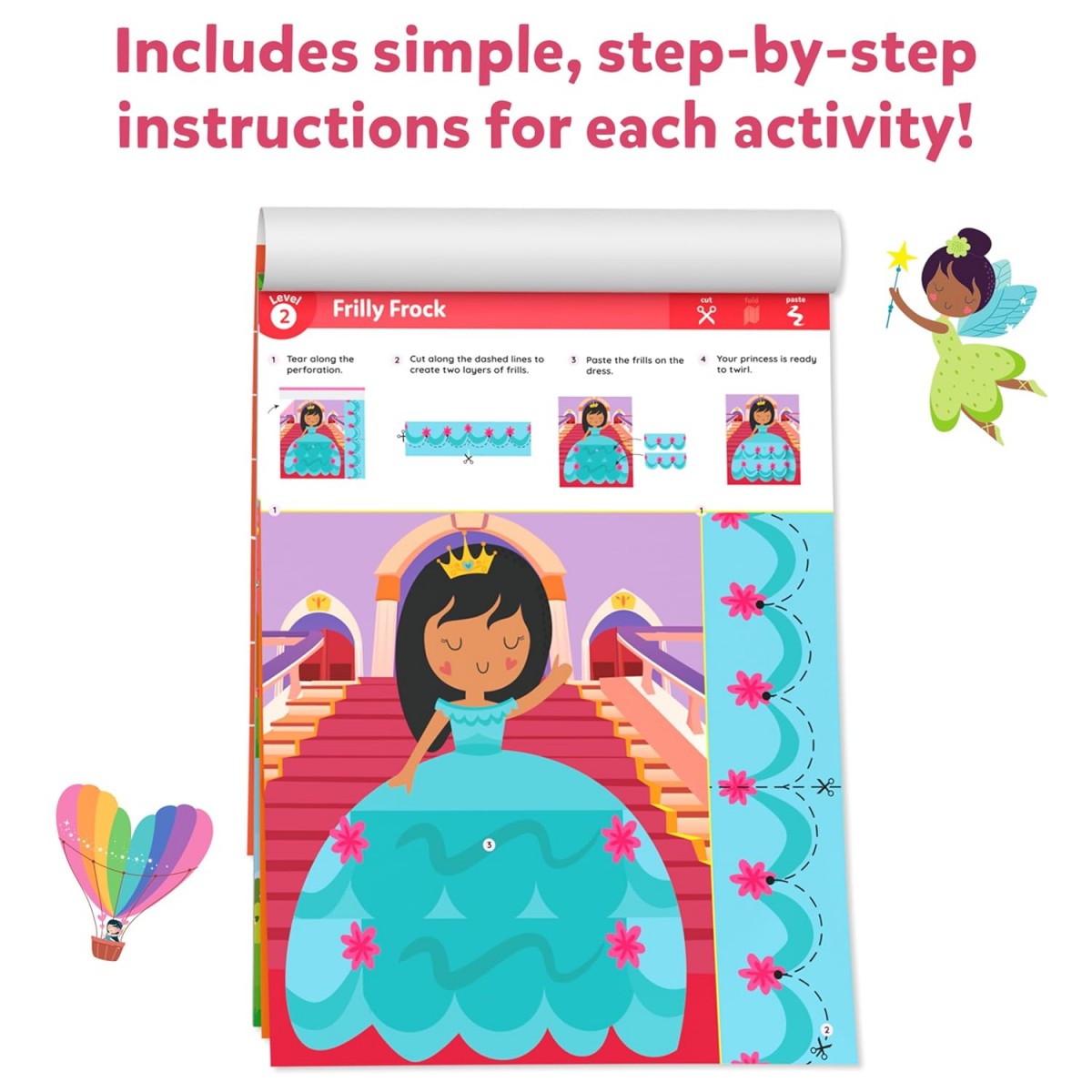 Skillmatics Snip Snip Unicorn & Princess, 3Y+, Multicolour