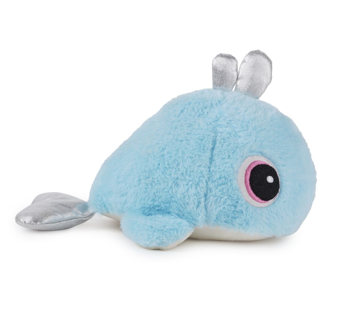 Jeannie Magic Sky Blue Baby Whale Soft and Cuddly Toy, 0M+