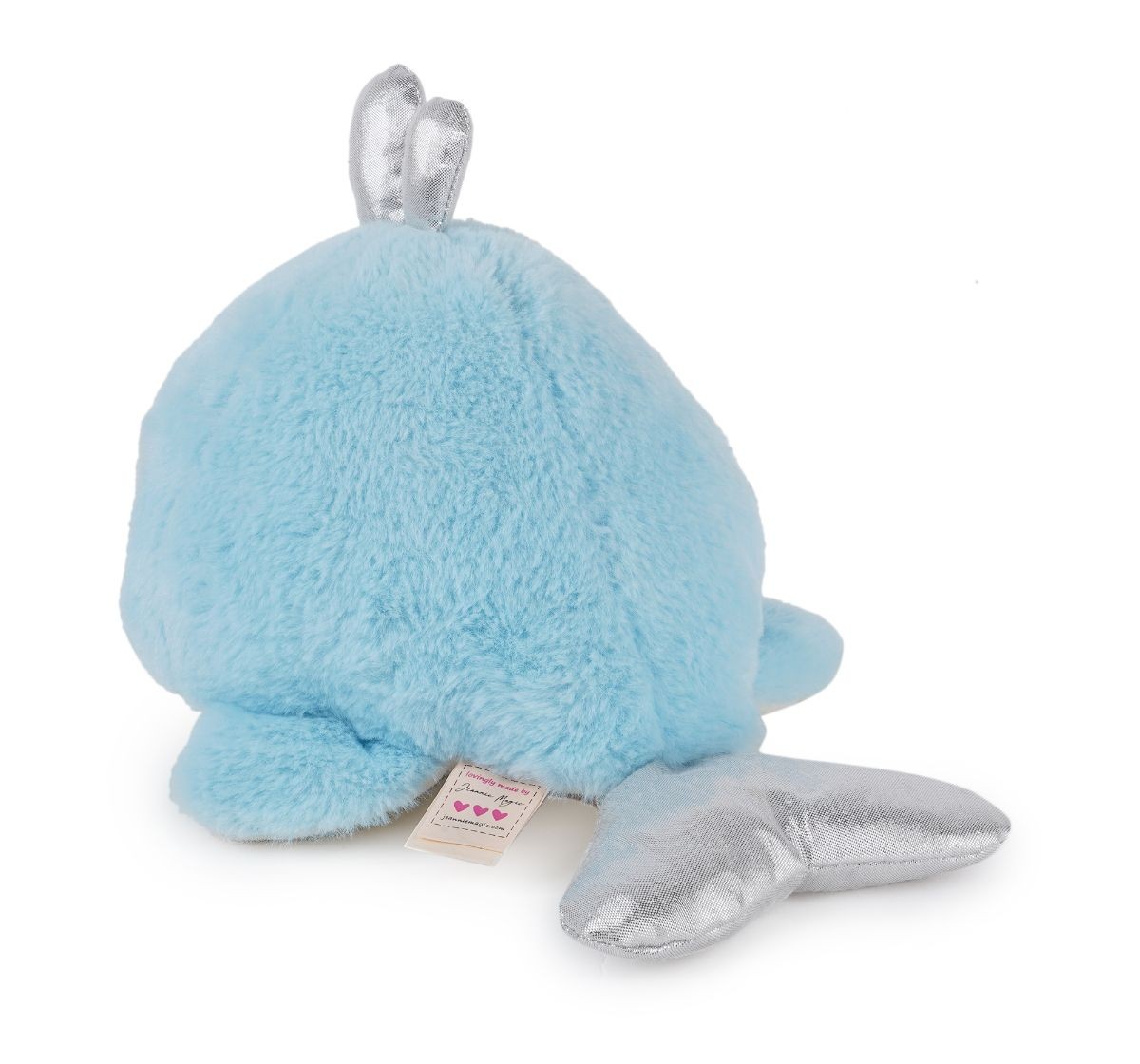 Jeannie Magic Sky Blue Baby Whale Soft and Cuddly Toy, 0M+