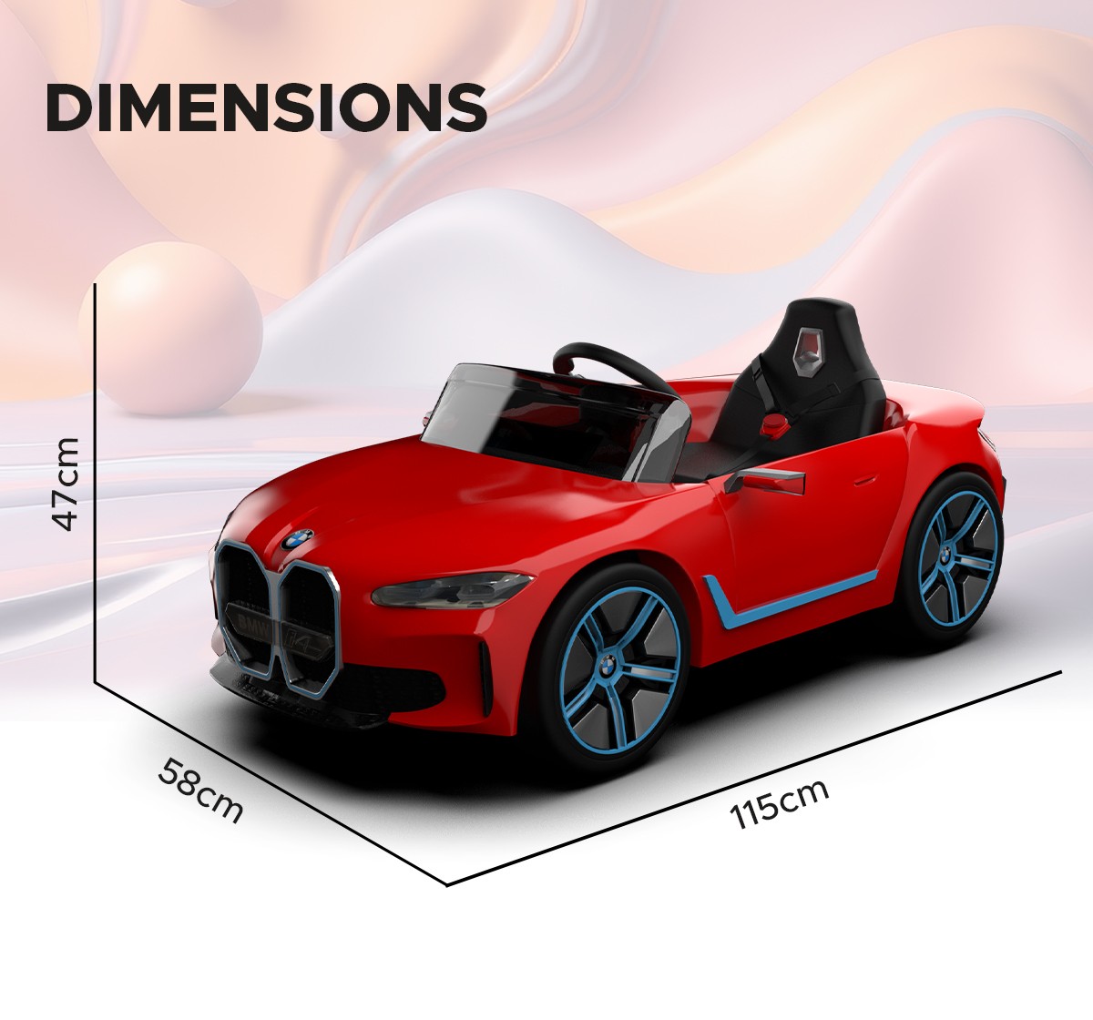 Emotorad Formula Fun Bmw I4 Ride-On Car, Red, 3Y+