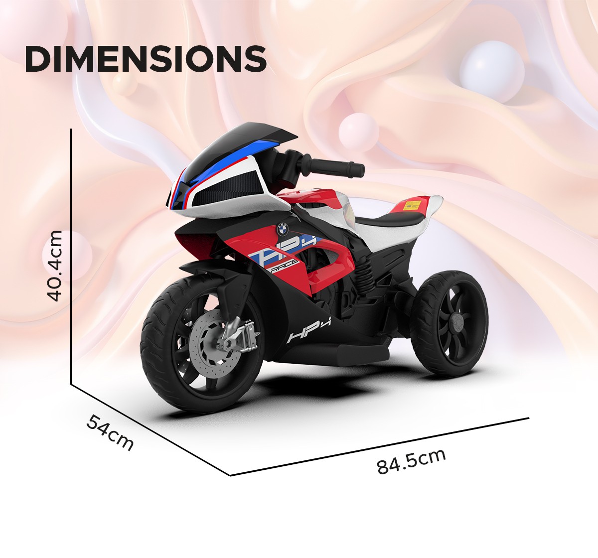 Emotorad Formula Fun BMW HP4 Ride-On Bike, Red, 3Y+