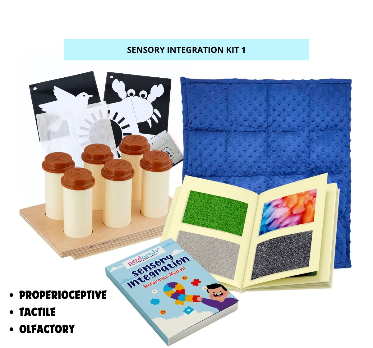 NerdNerdy Sensory Integration Kit 1, Developed by Occupational Therapist, can be used in therapy centres & at home by parents of special needs kids