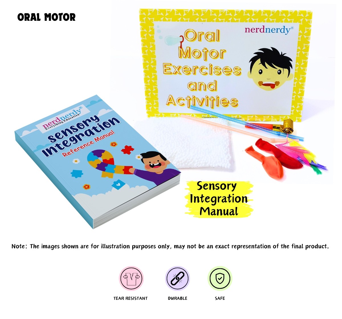 NerdNerdy Sensory Integration Kit 2, Developed by Occupational Therapist, can be used in therapy centres & at home by parents of special needs kids