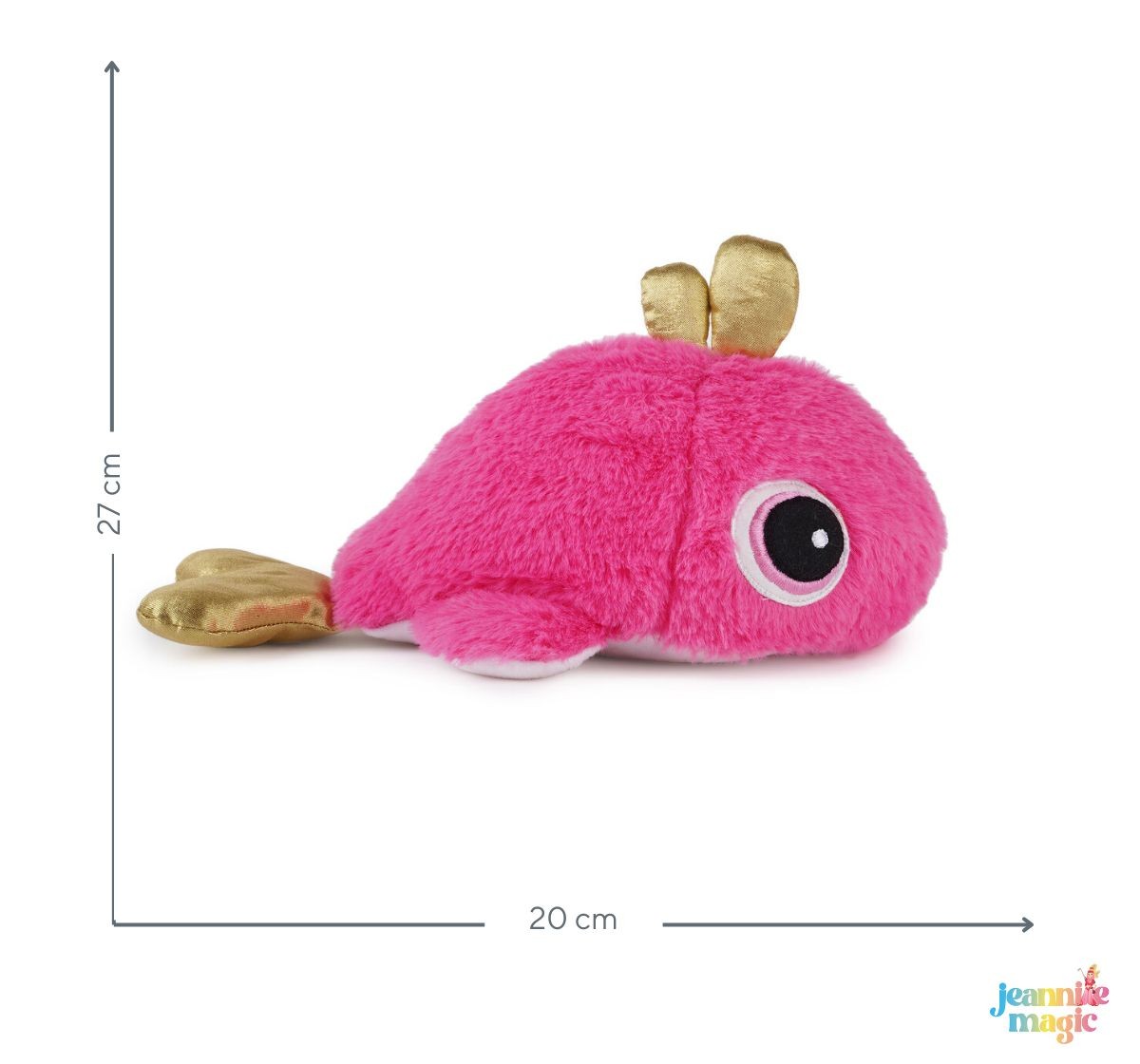 Jeannie Magic Choco Sand Baby Whale  Soft and Cuddly Toy, 0M+
