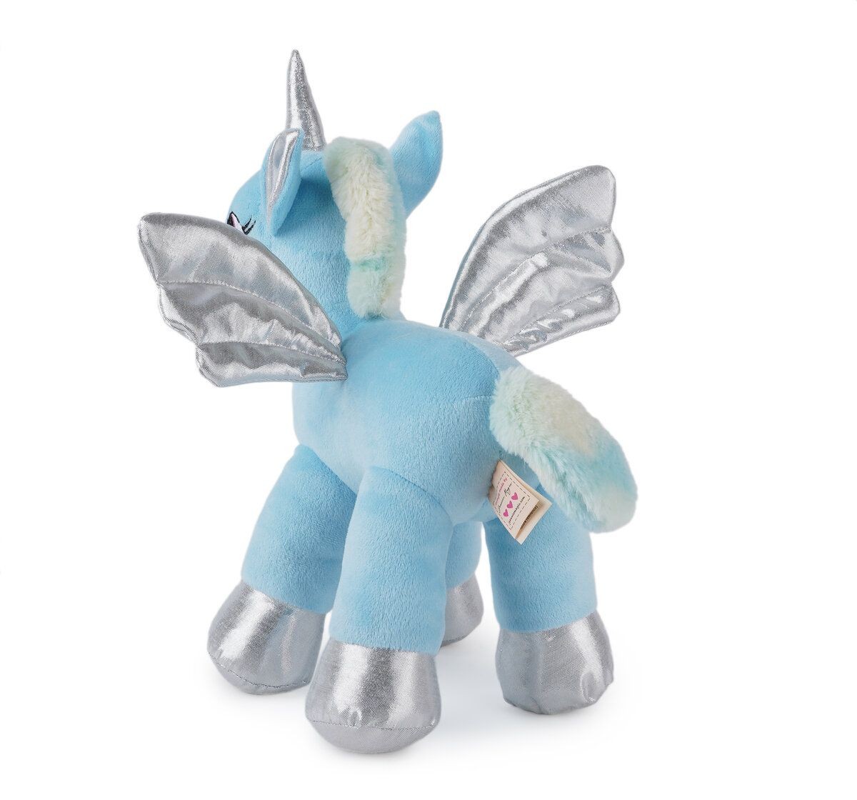 Jeannie Magic Sky Blue Unicorn-Silver and Sparkly Eyes Soft and Cuddly Toy, 0M+