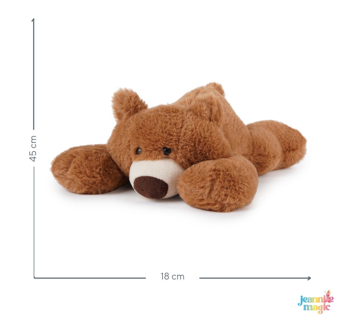 Jeannie Magic Big Sleeping Papa Bear Brown Soft and Cuddly Toy, 0M+