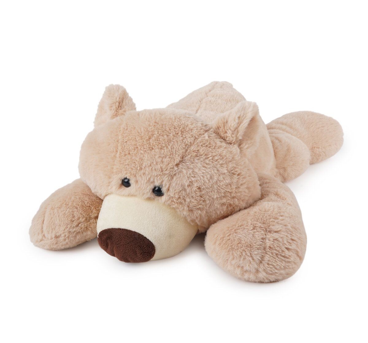 Jeannie Magic Baby Bear Taupe Beige Samll Lying Soft and Cuddly Toy, 0M+