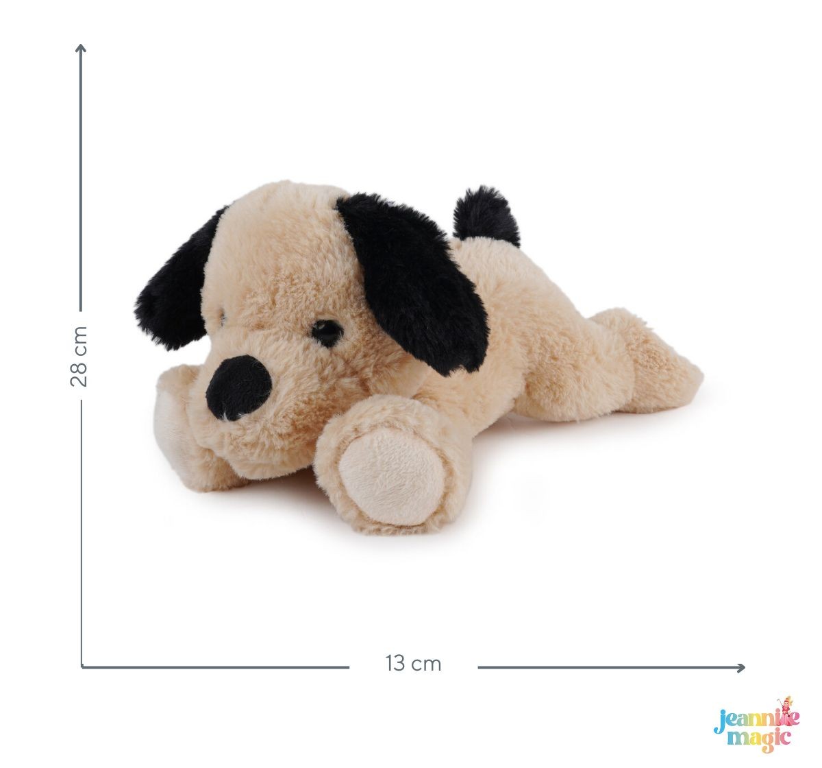 Jeannie Magic Biscuit Sleepy Puppy-Beige Soft and Cuddly Toy, 0M+