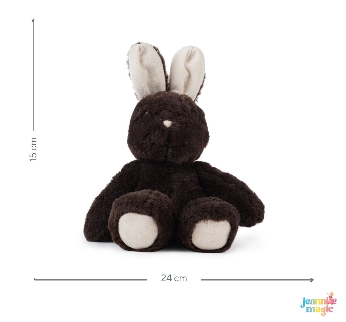 Jeannie Magic Small Bunny Chocotale Brown Soft and Cuddly Toy, 0M+
