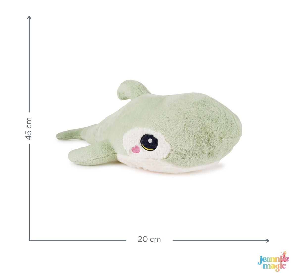 Jeannie Magic Baby Shark Cuddly Soft Toy Green, Length 85Cm, 0M+