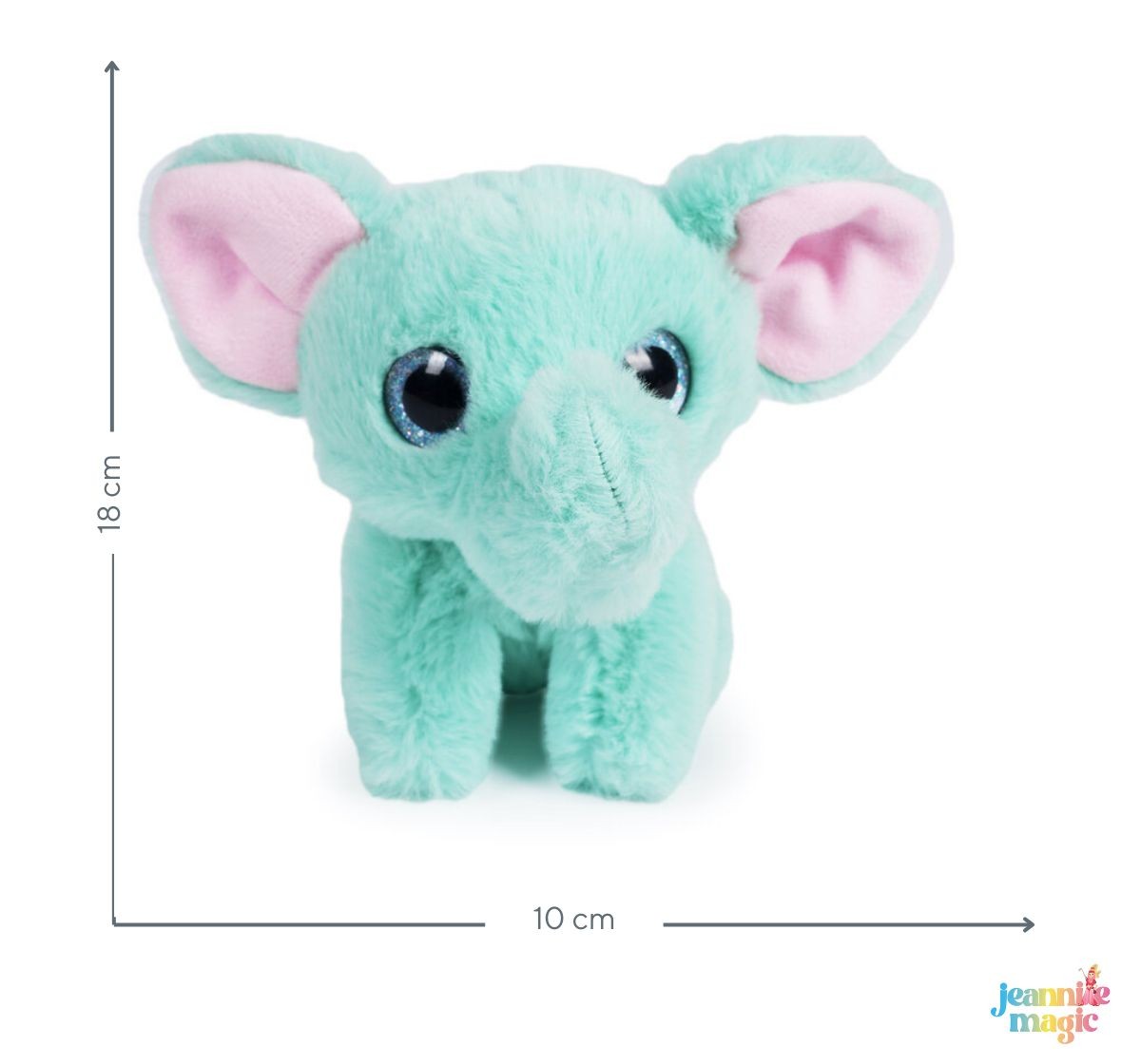 Jeannie Magic Sparkly Eyes Palm Pal Elephant Soft Toy, 0M+