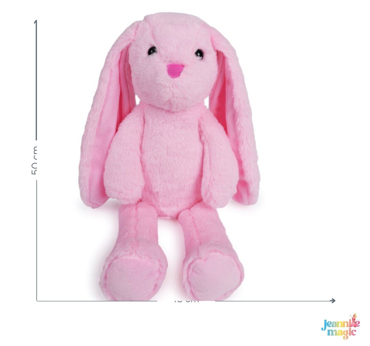 Jeannie Magic Flappy Ears Cute Bunny Pink Soft Toy, 0M+