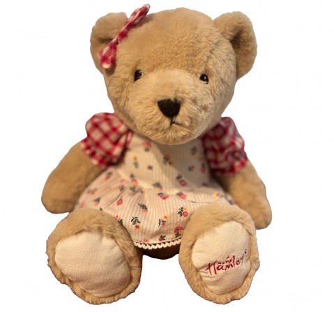 Hamleys 35cm Brit Girl Teddy Bear Plush Soft Toy, Valentine Special Bear, Beige, 3Y+